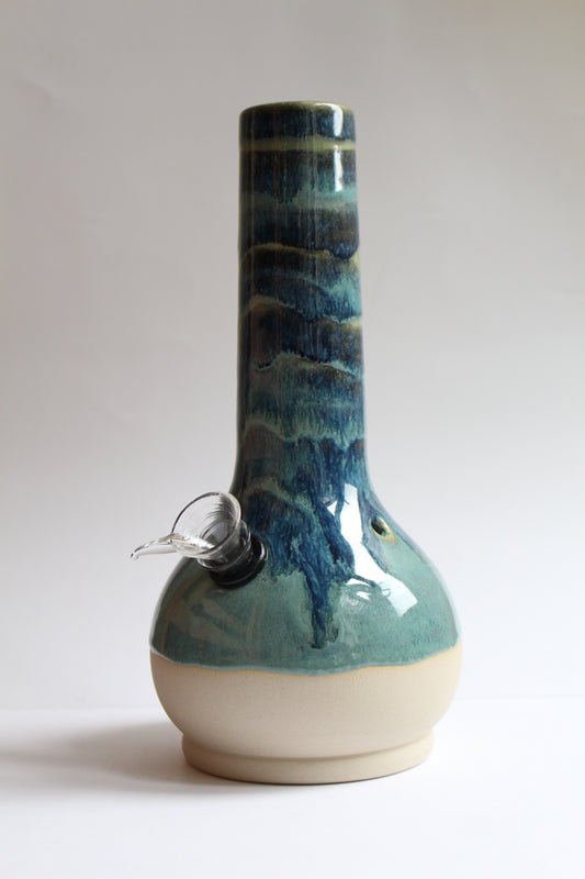 Blue sand vase