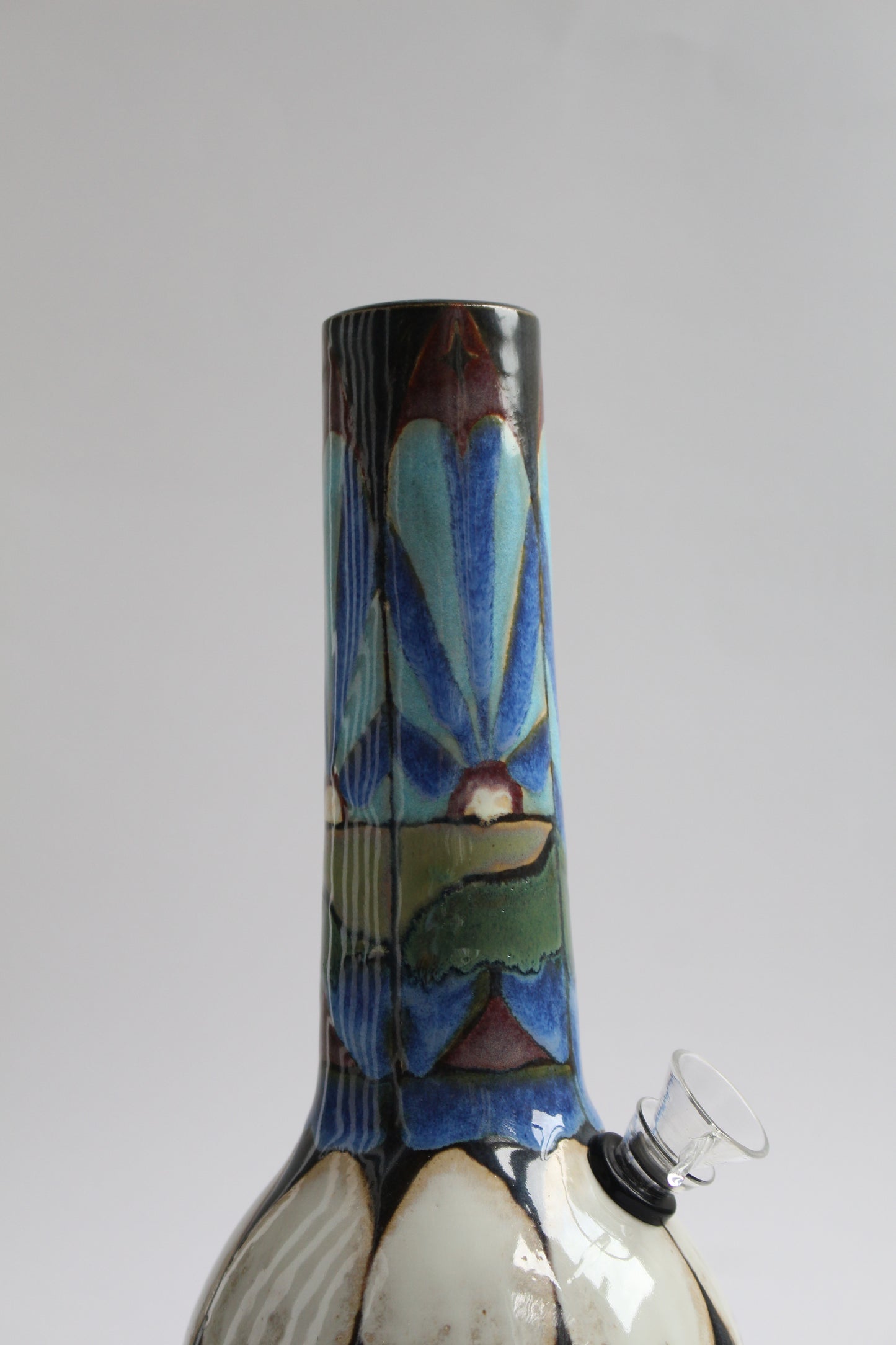 stained glass window vase