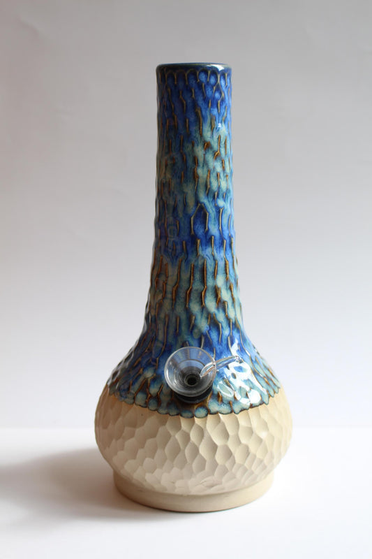 Blue mermaid vase