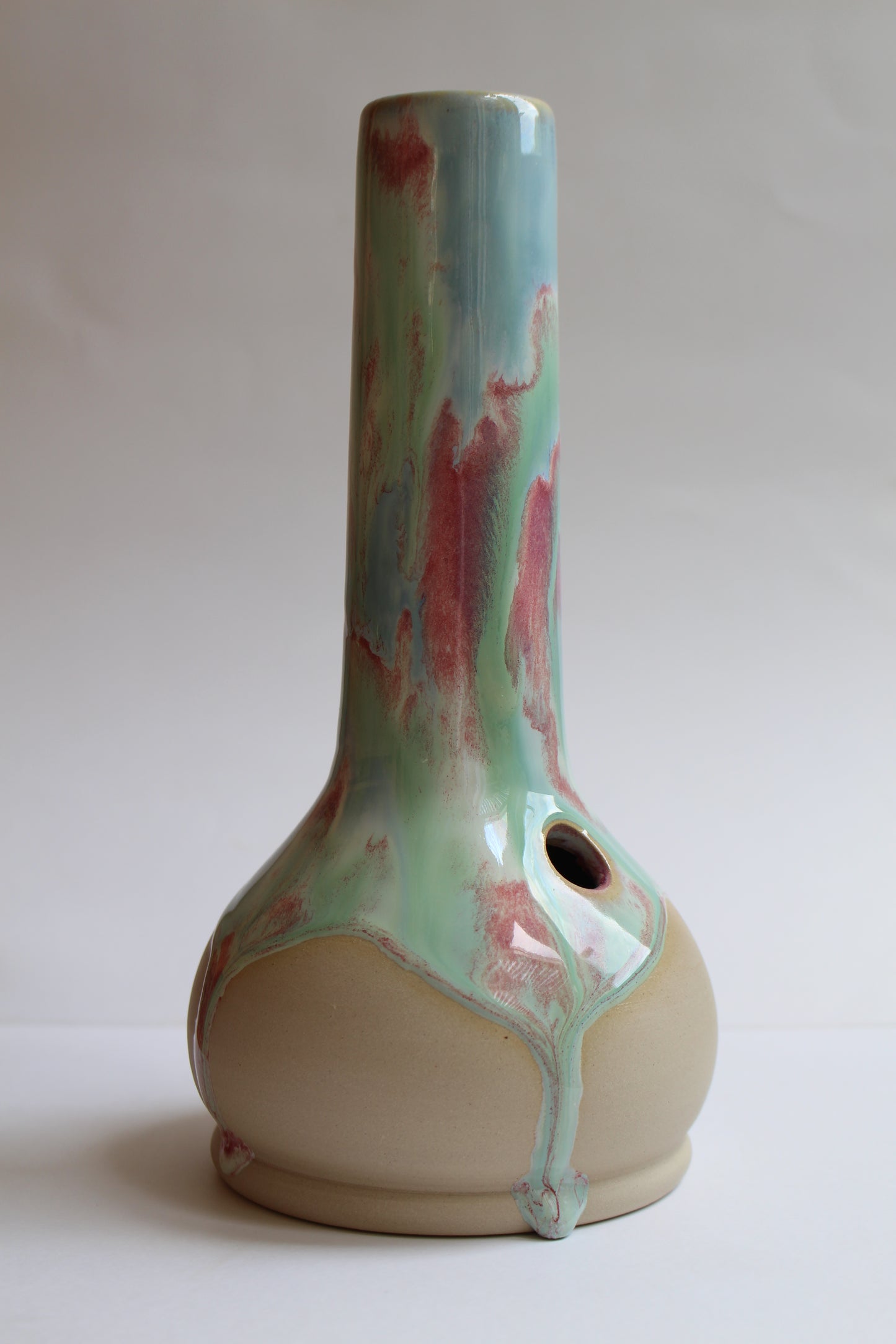 Colourful swirl vase