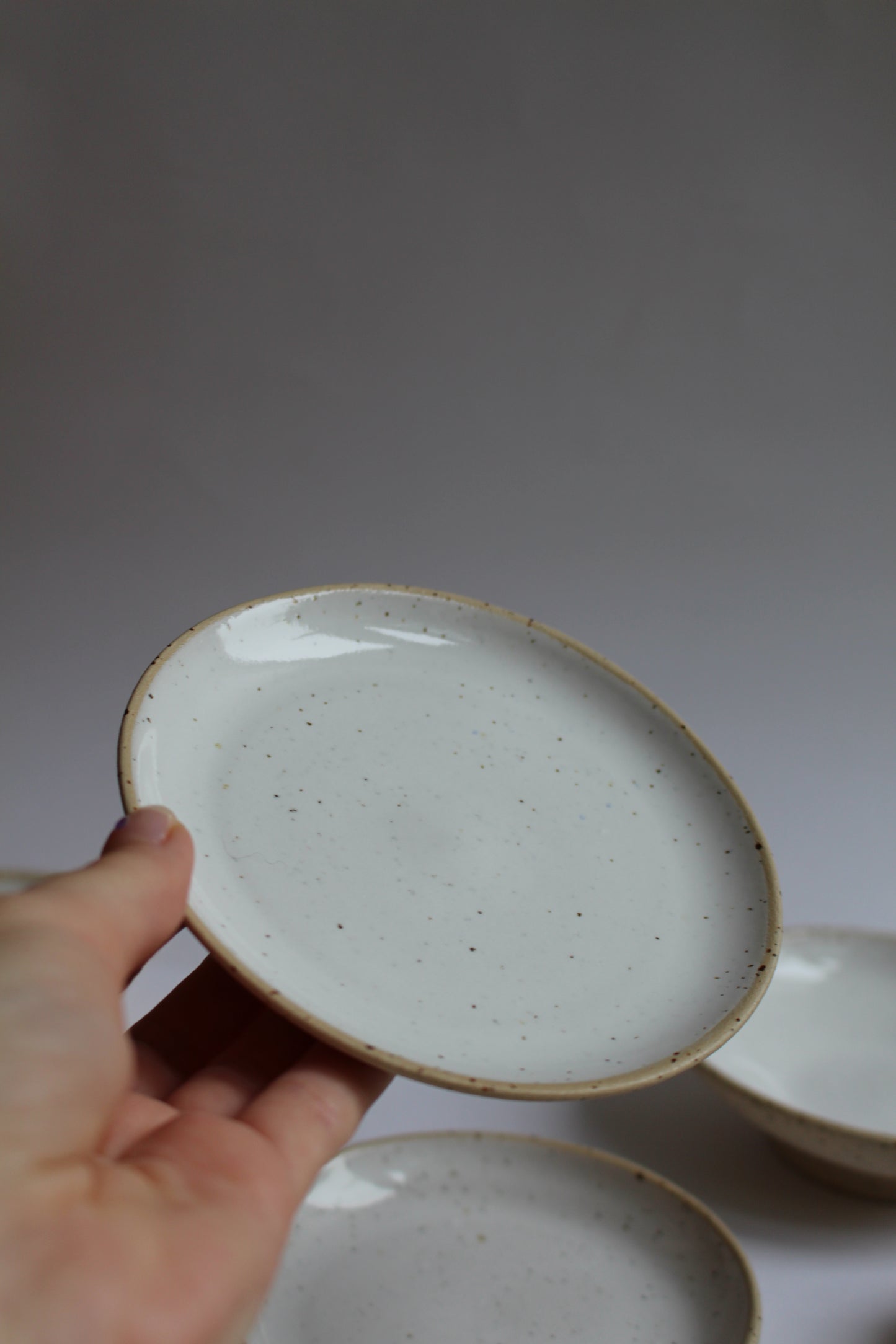 White speckled bowl set of 3