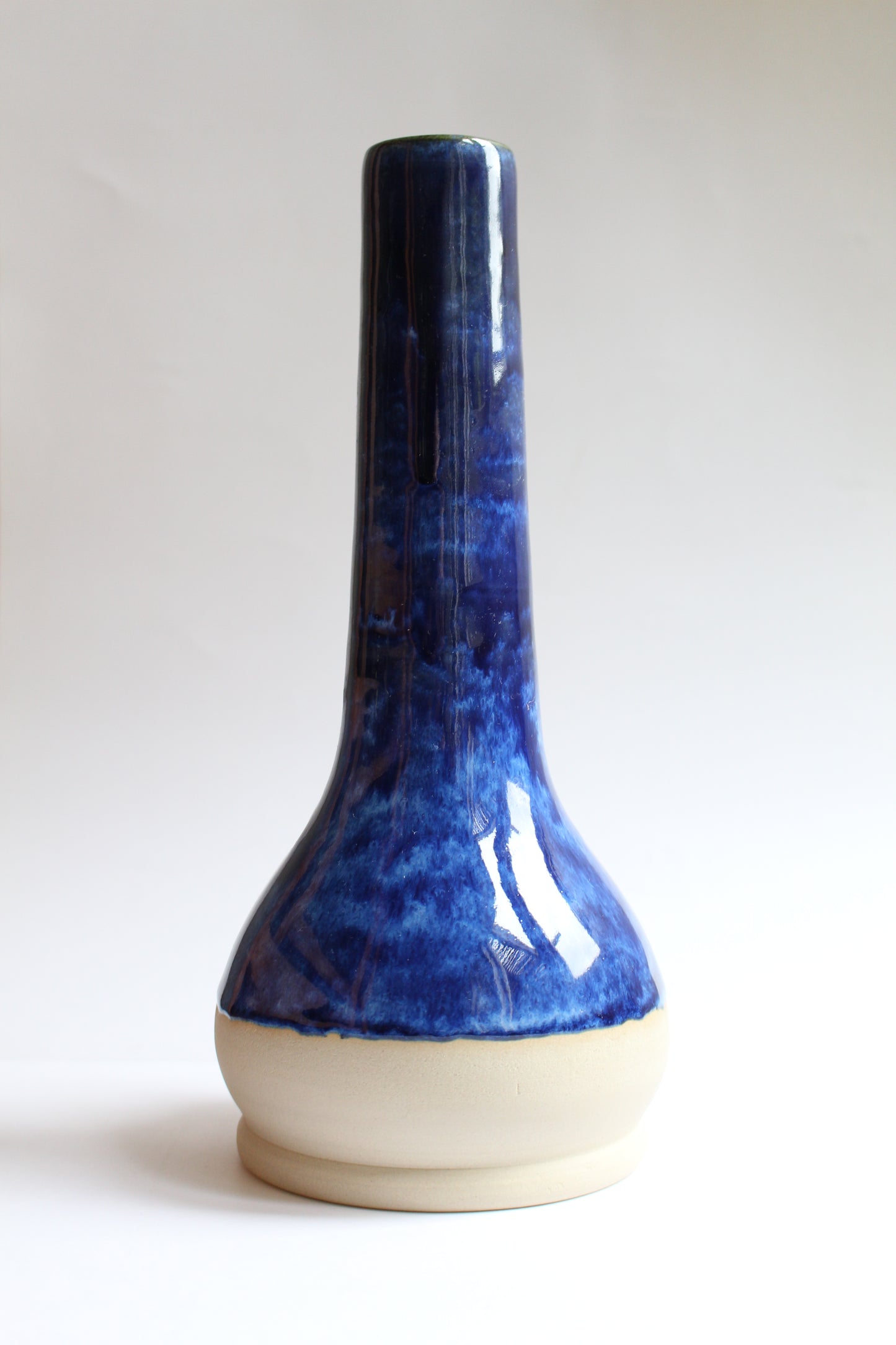 Denim blue vase