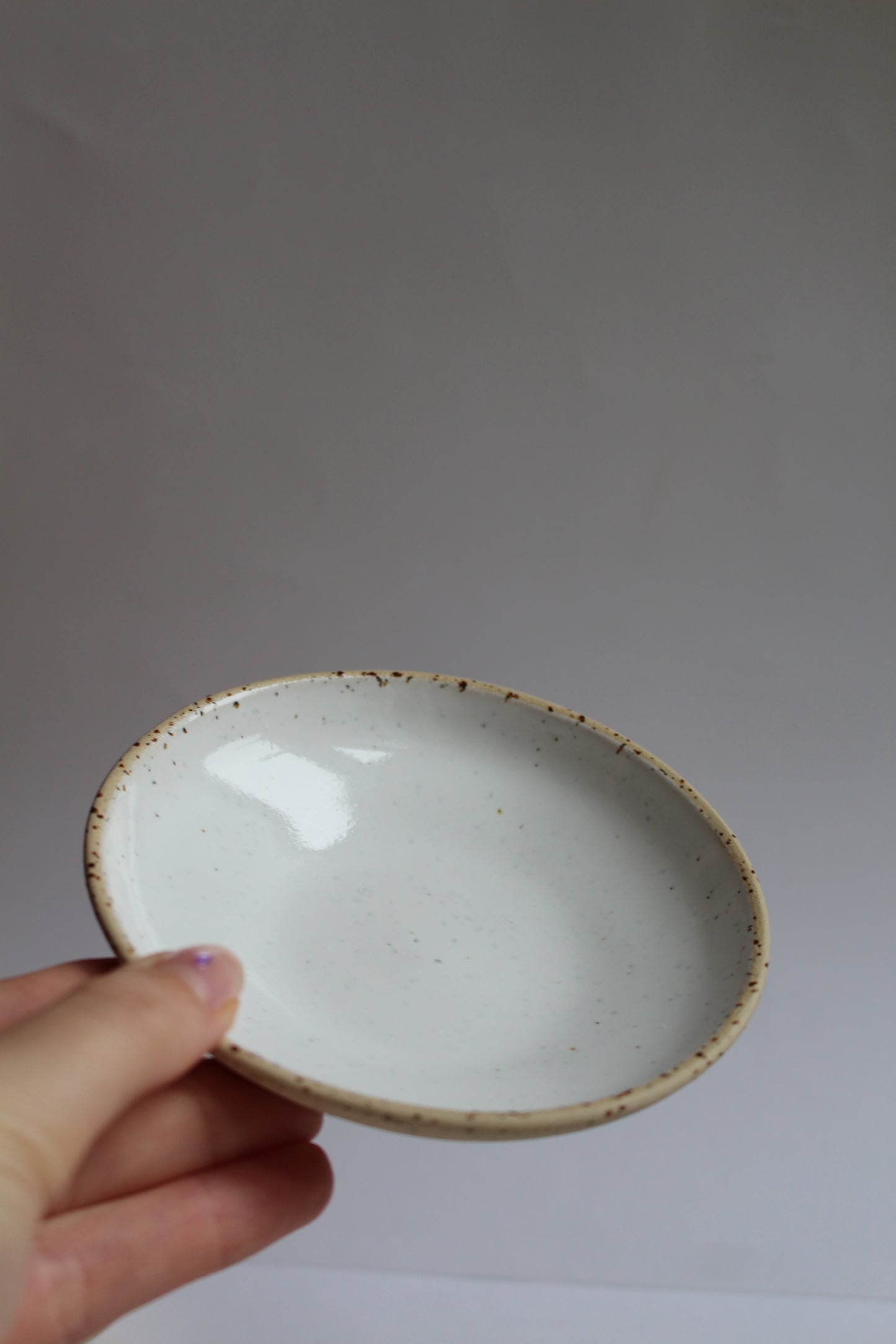 White speckled bowl set of 3