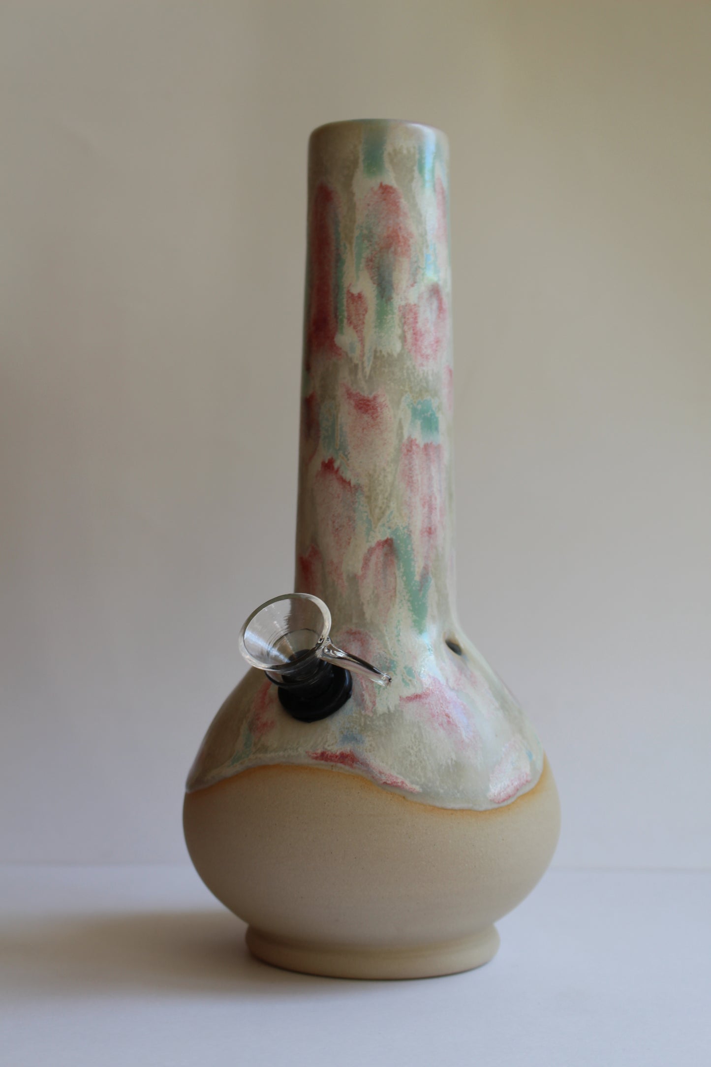 Matte pink and blue vase