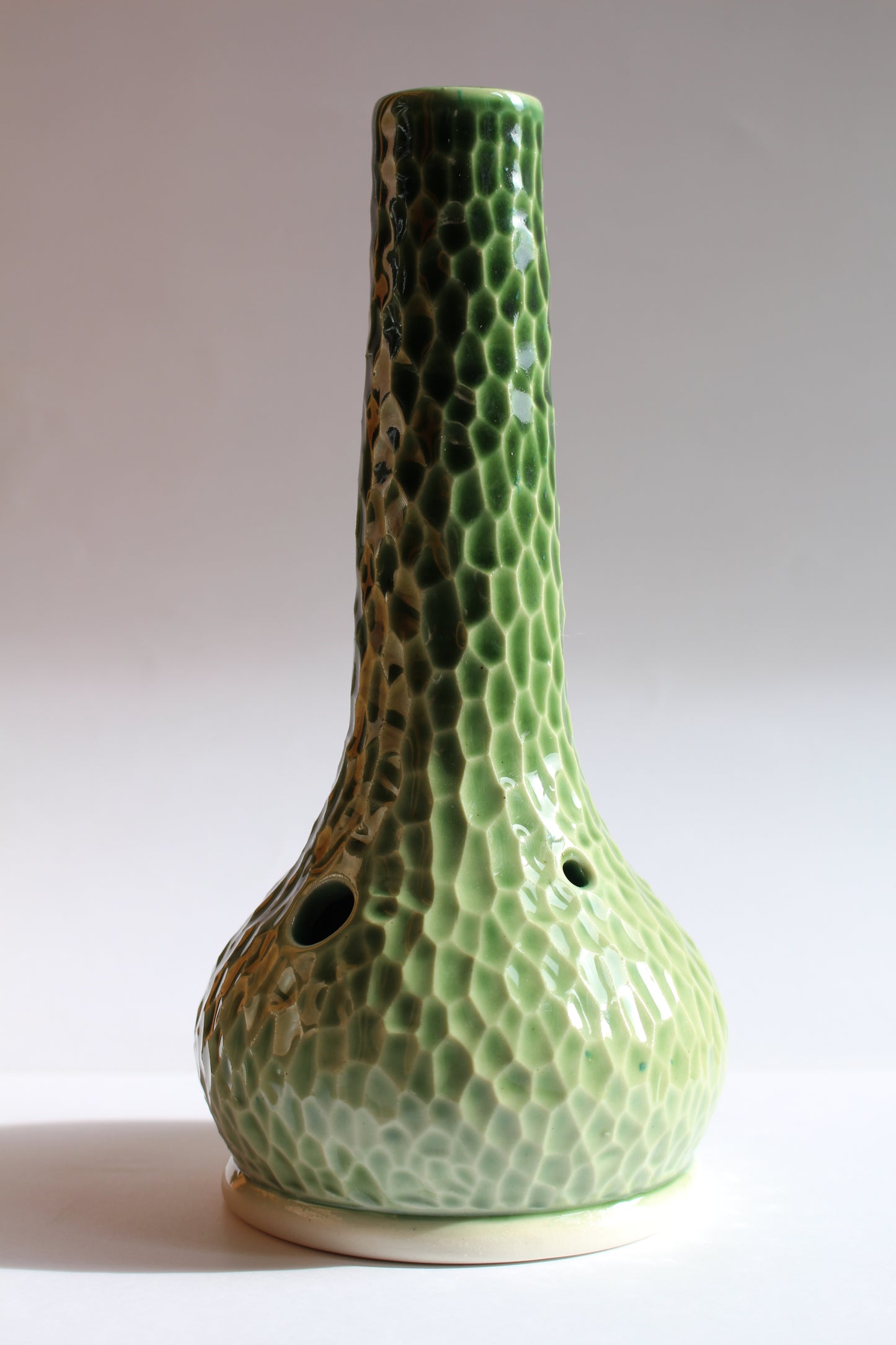 Jade green textured vase (second)