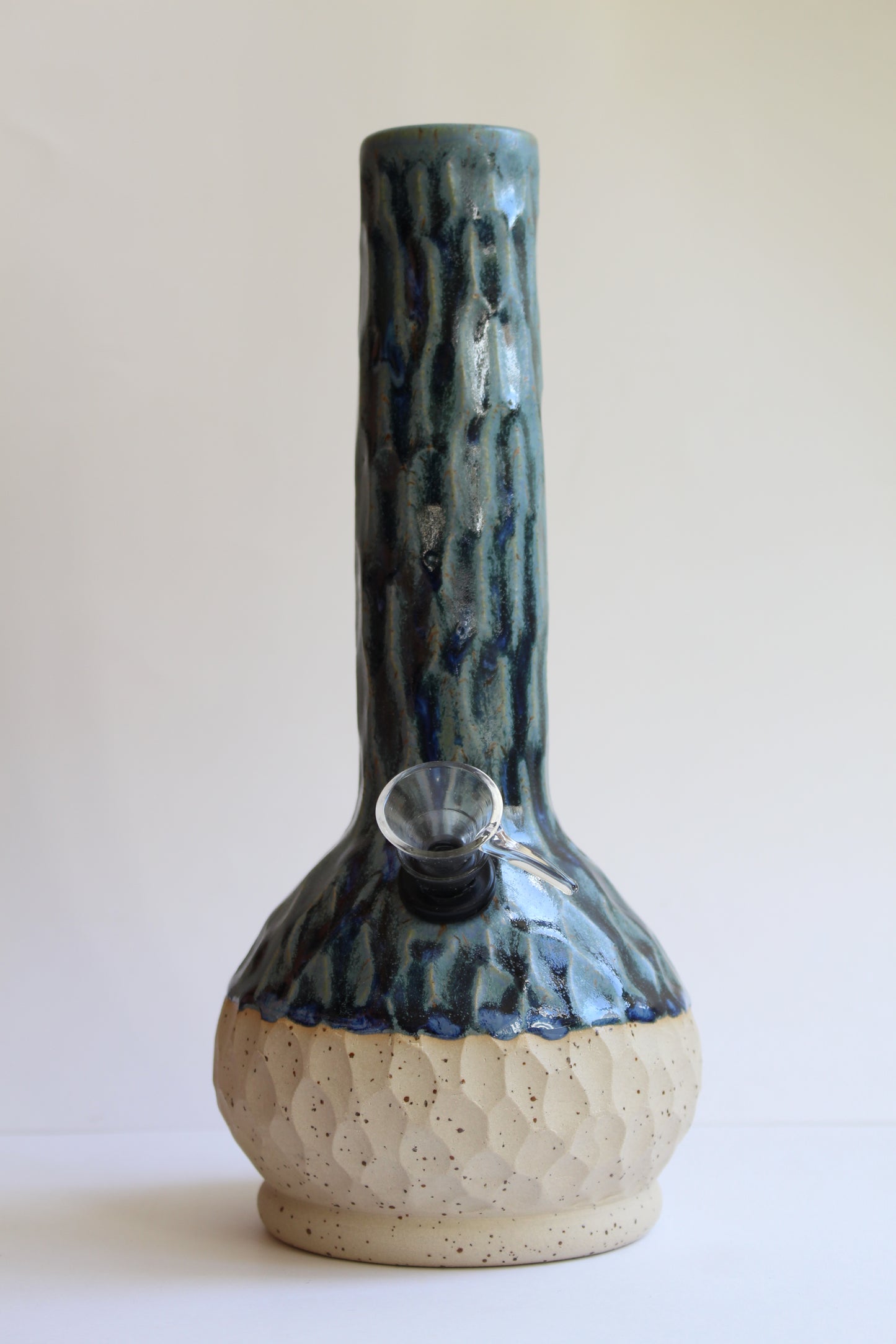 Dark blue & textured vase