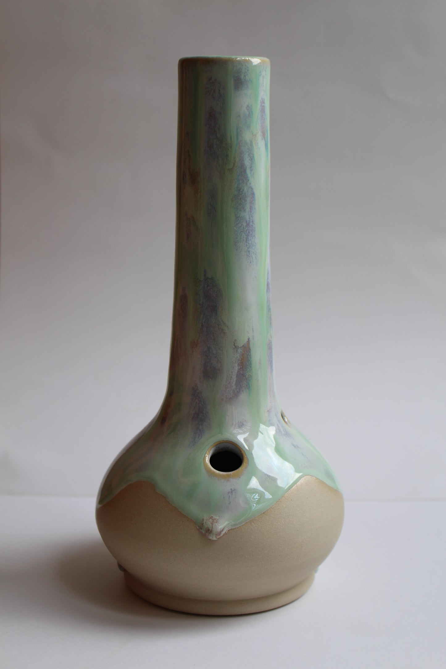 Green and purple vase