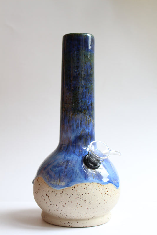 Deep sea blue vase