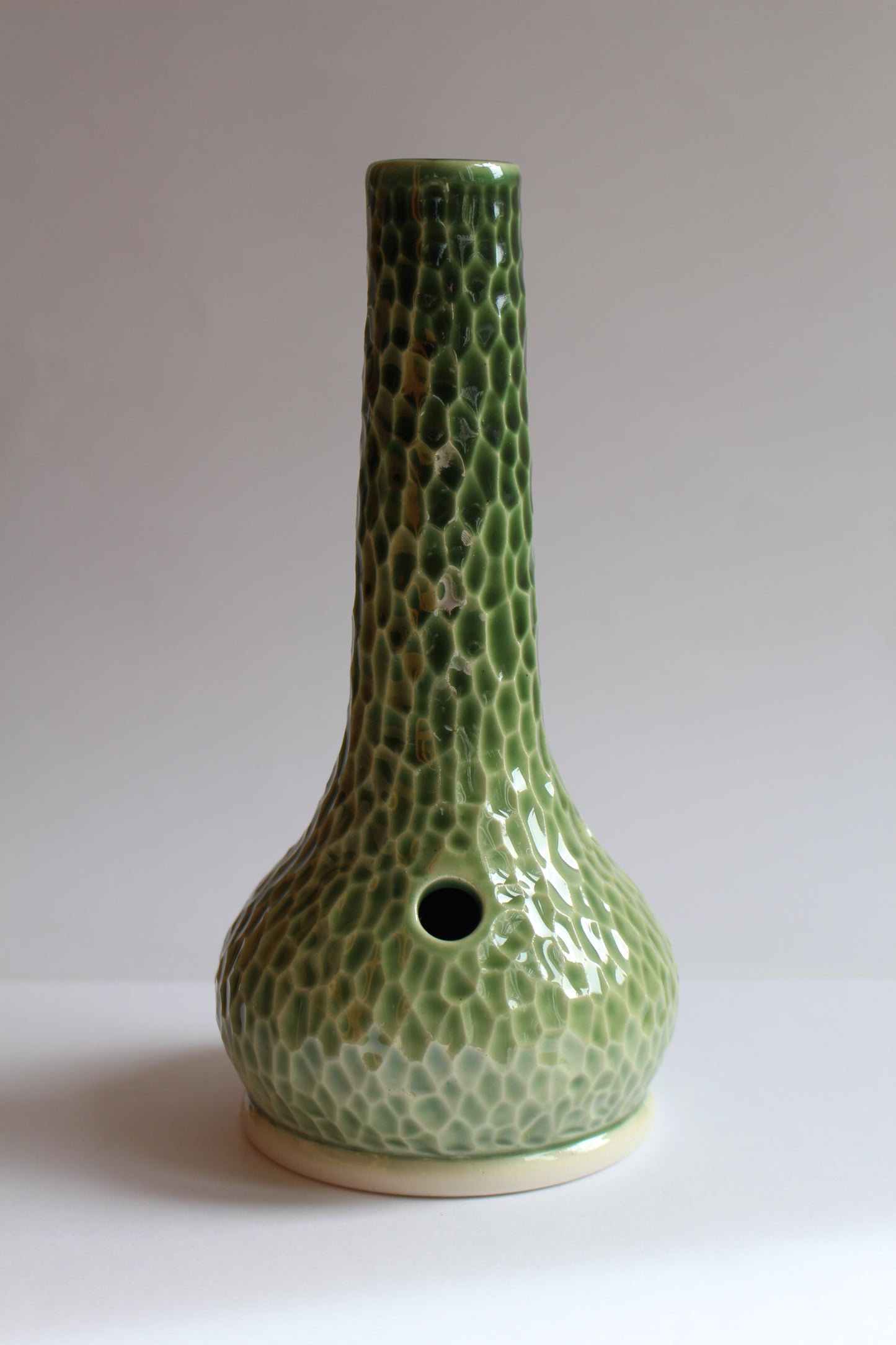 Jade green textured vase (second)