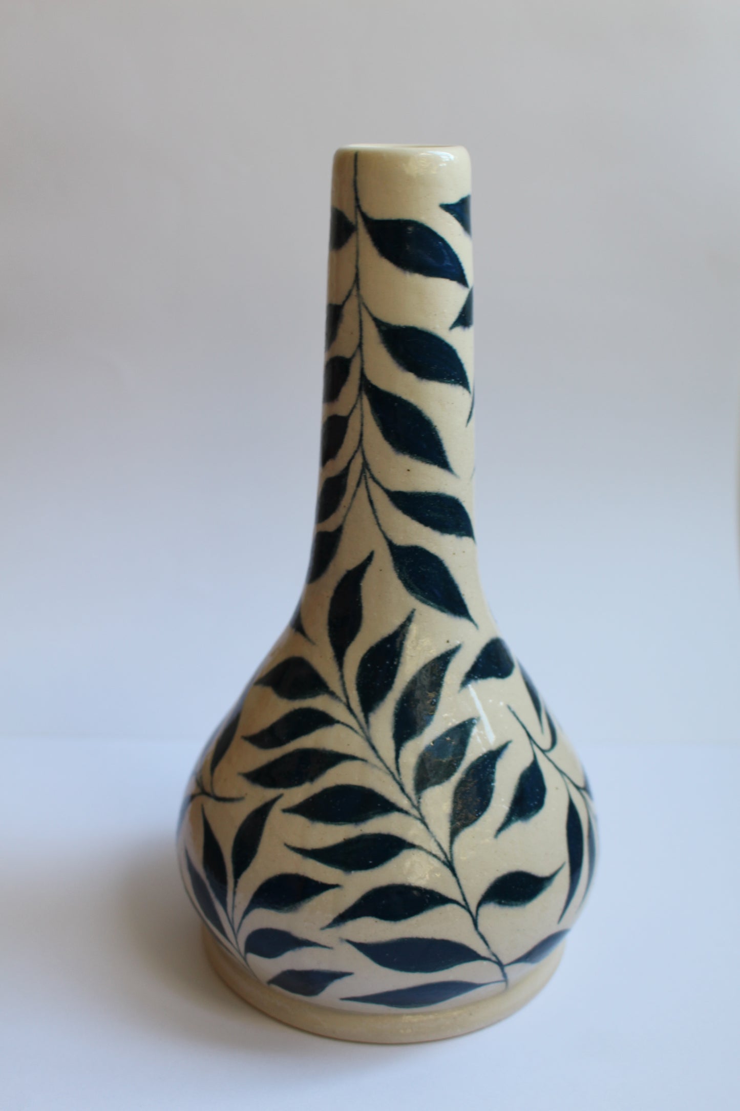 Handpainted leafy vase (second)