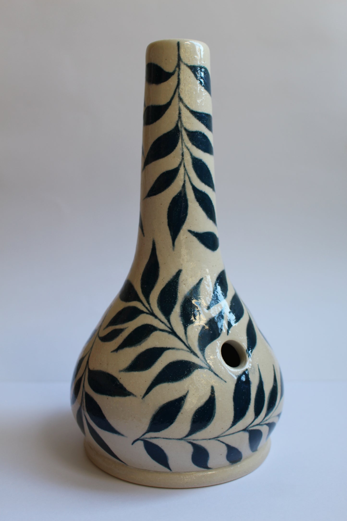 Handpainted leafy vase (second)