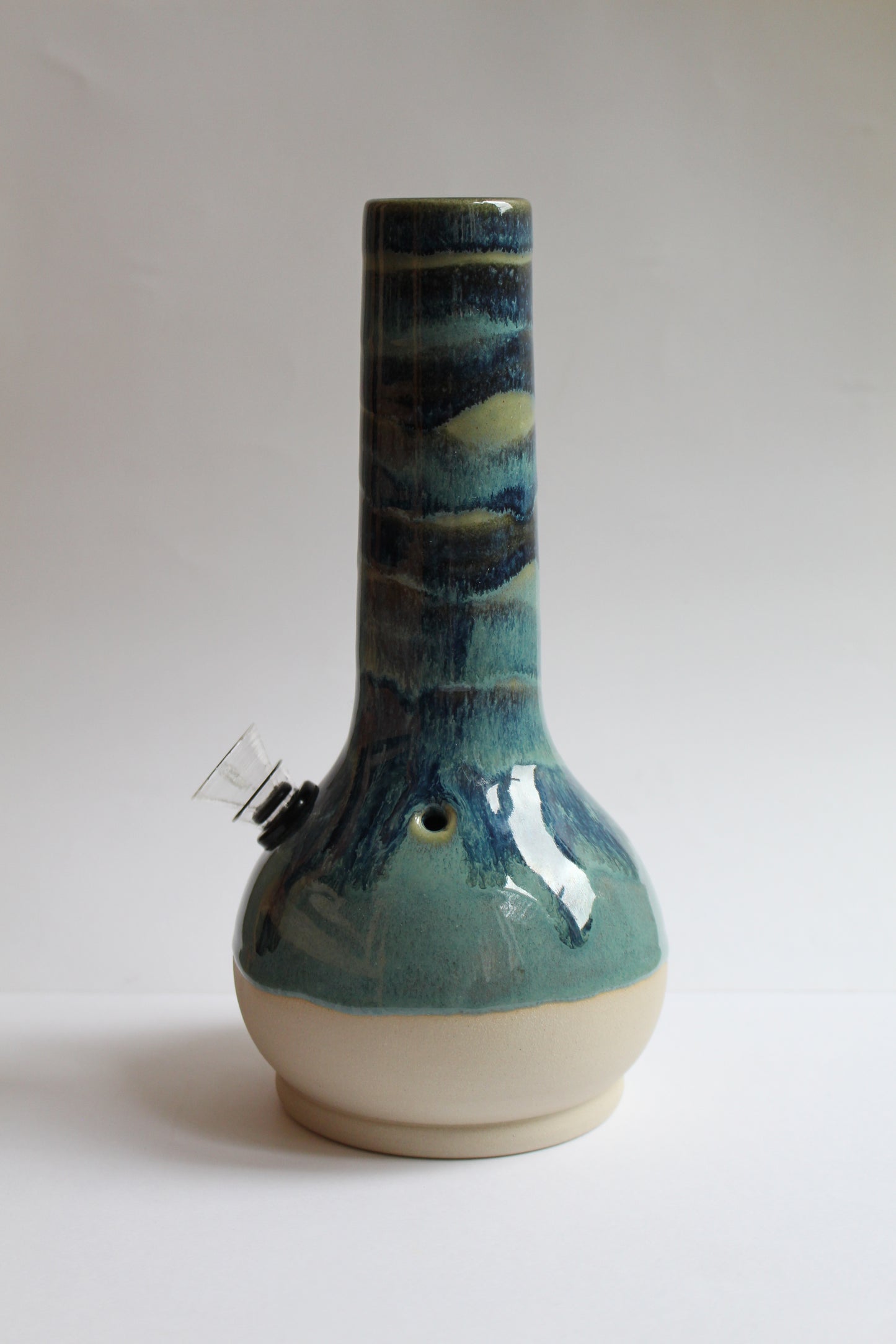 Blue sand vase