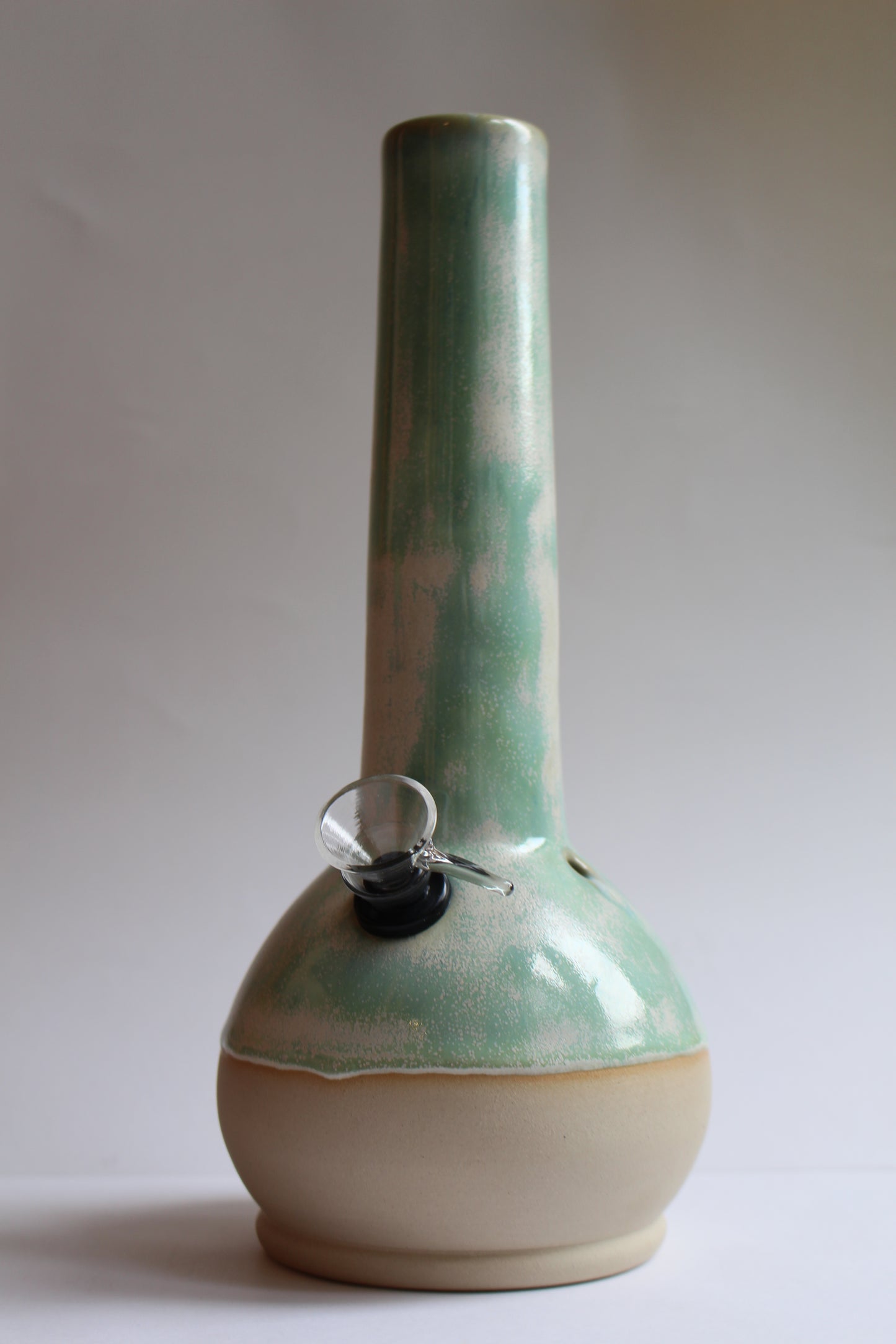 Shimmery green vase