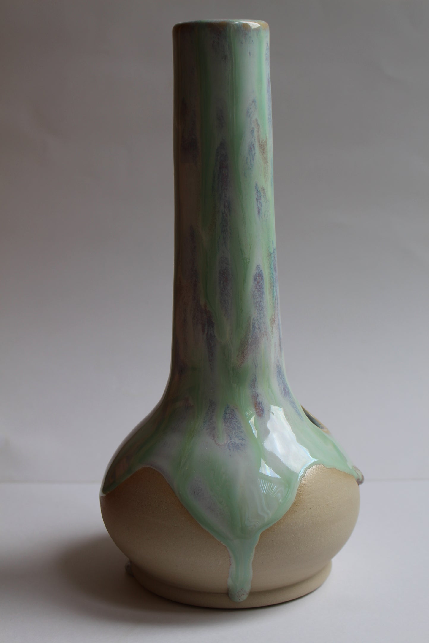 Green and purple vase