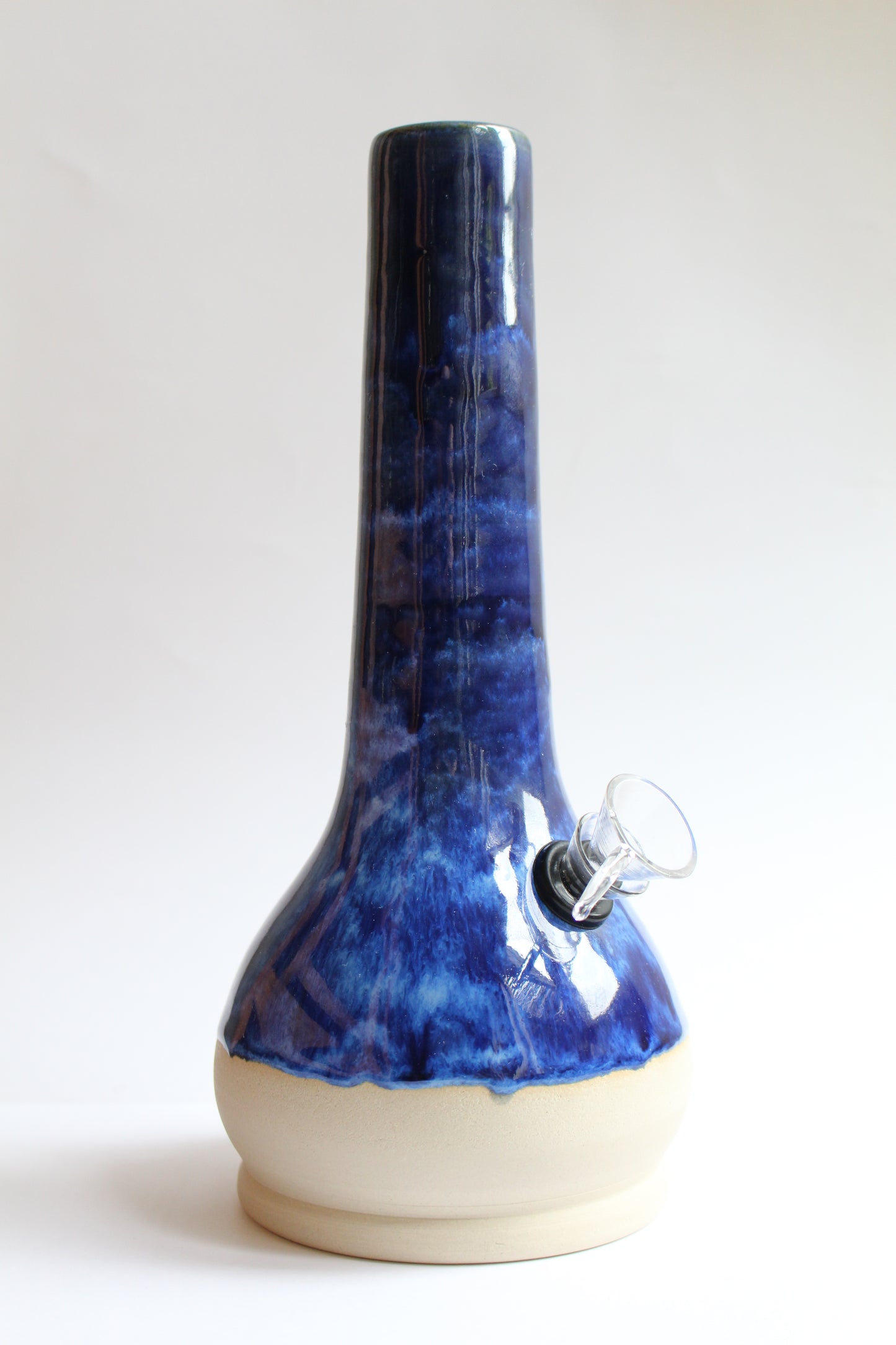 Denim blue vase