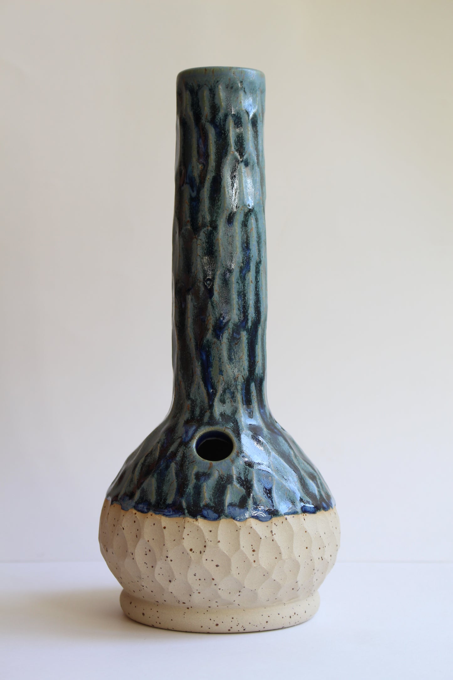 Dark blue & textured vase