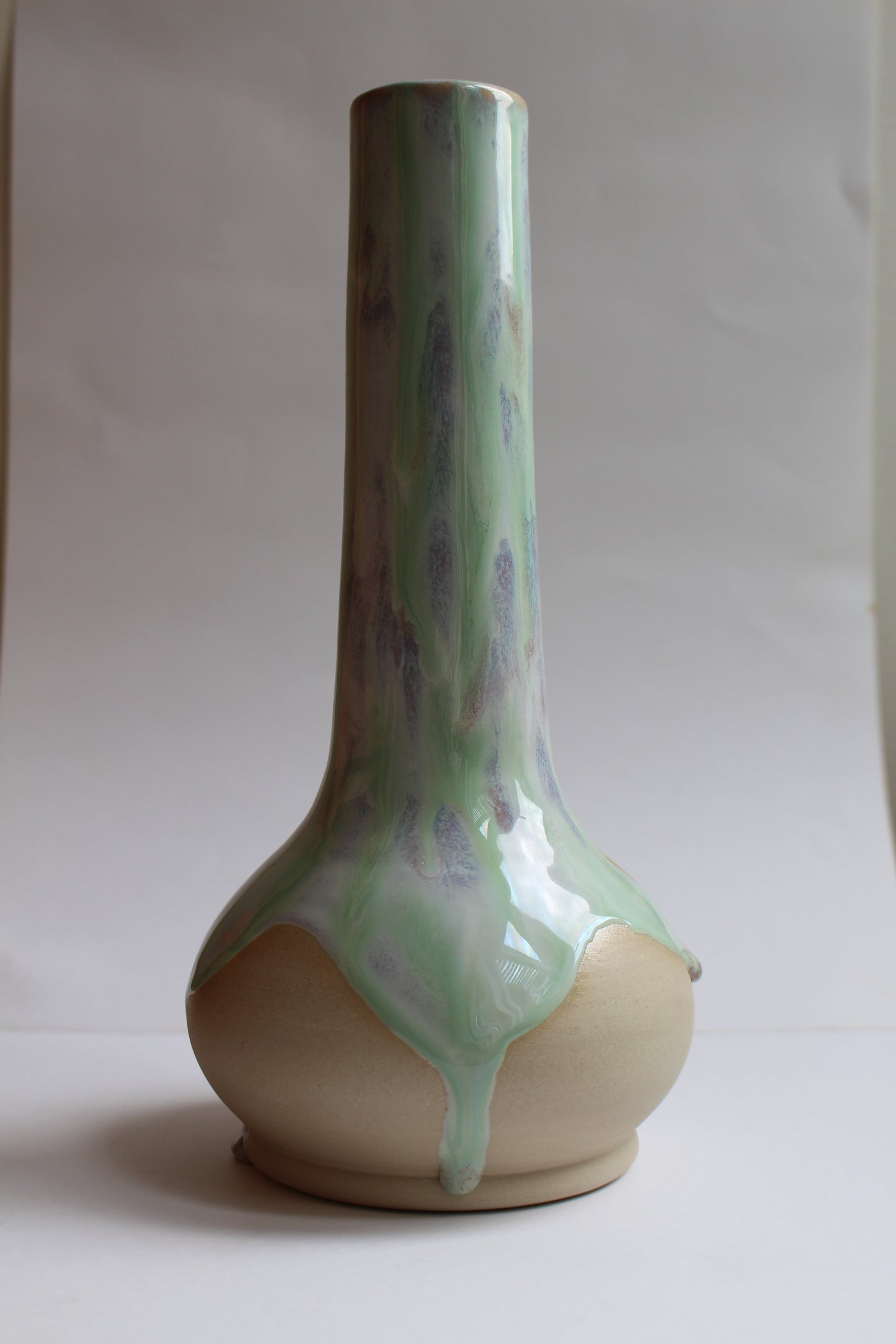 Green and purple vase