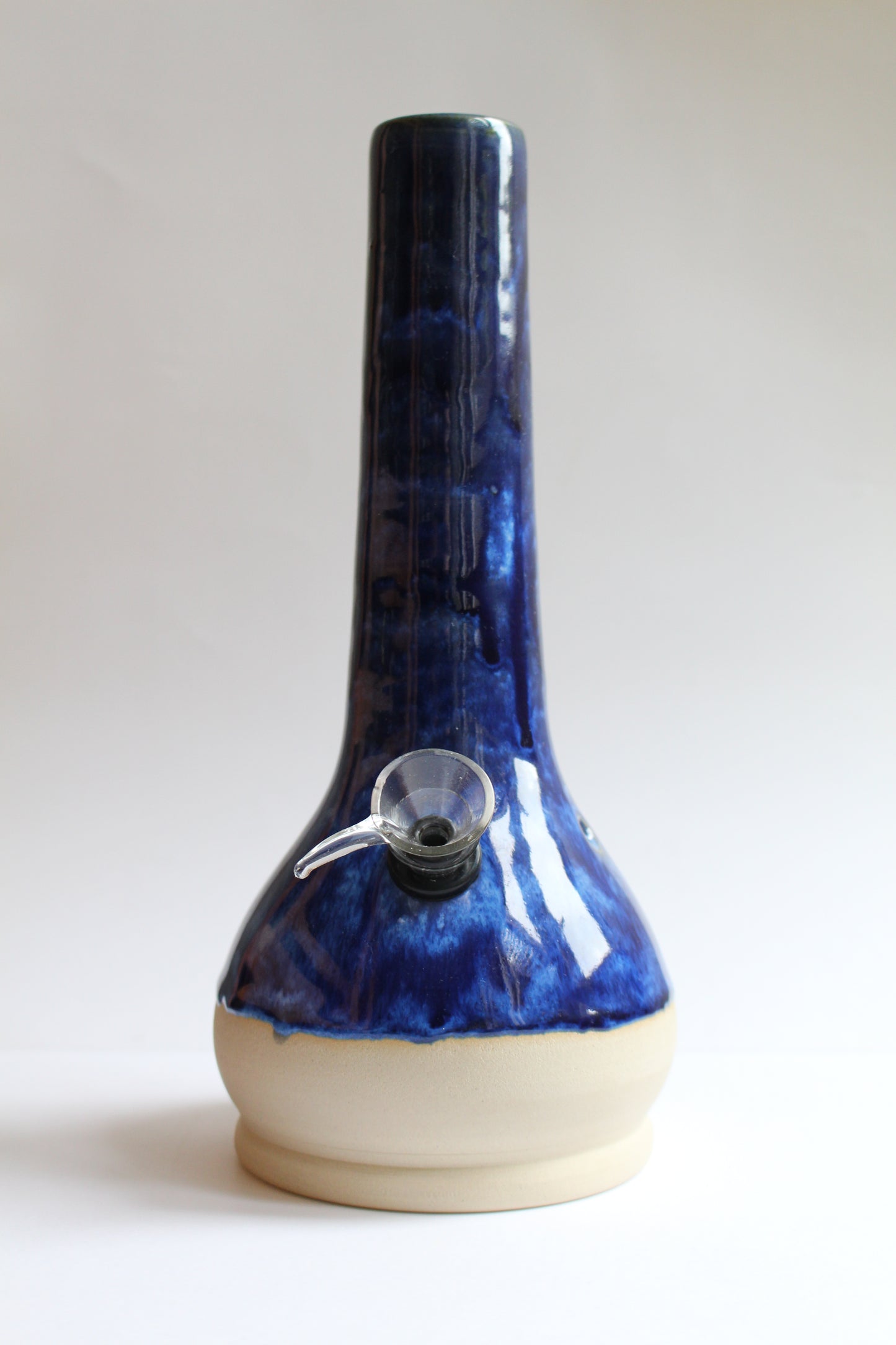 Denim blue vase