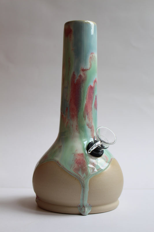 Colourful swirl vase