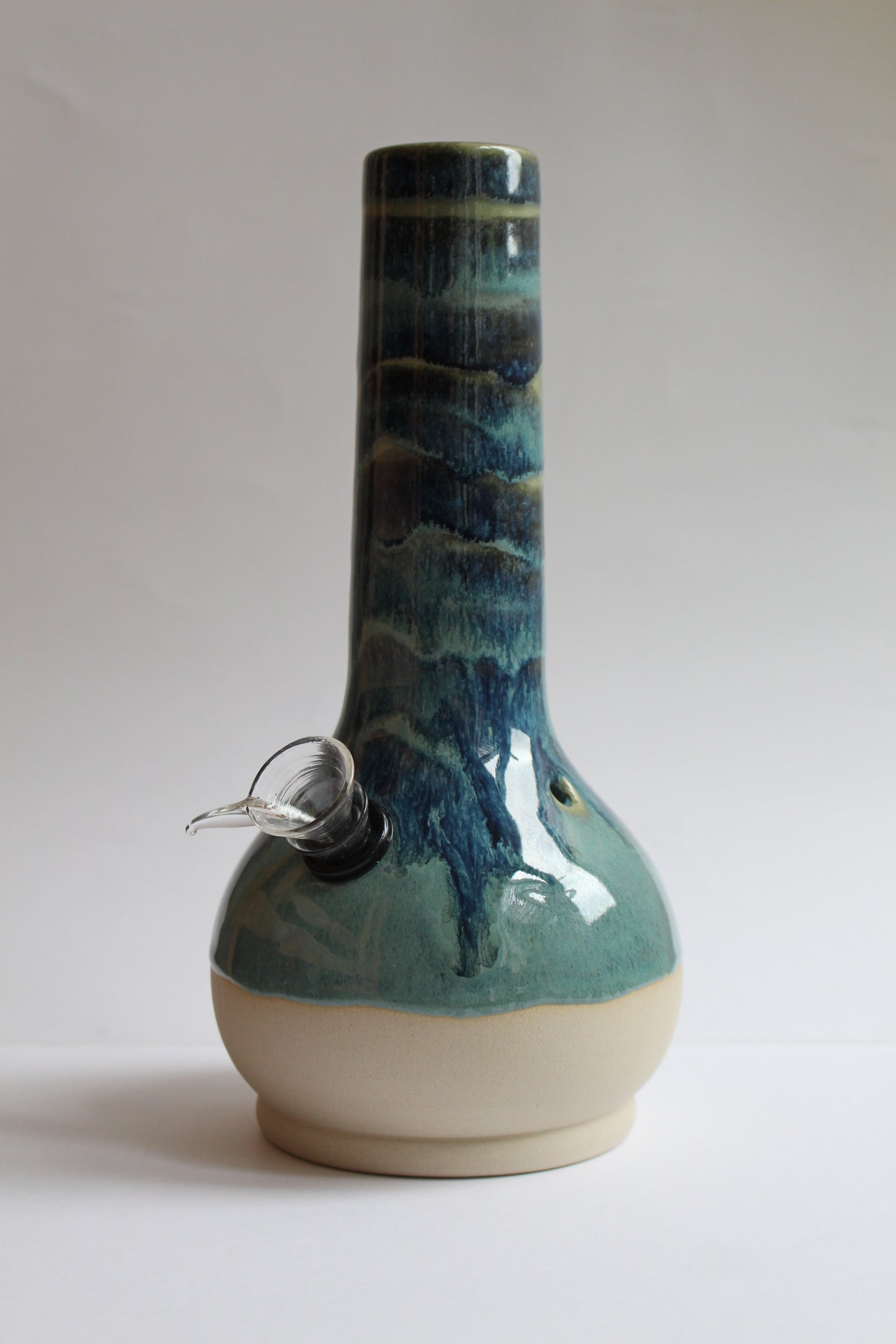 Blue sand vase