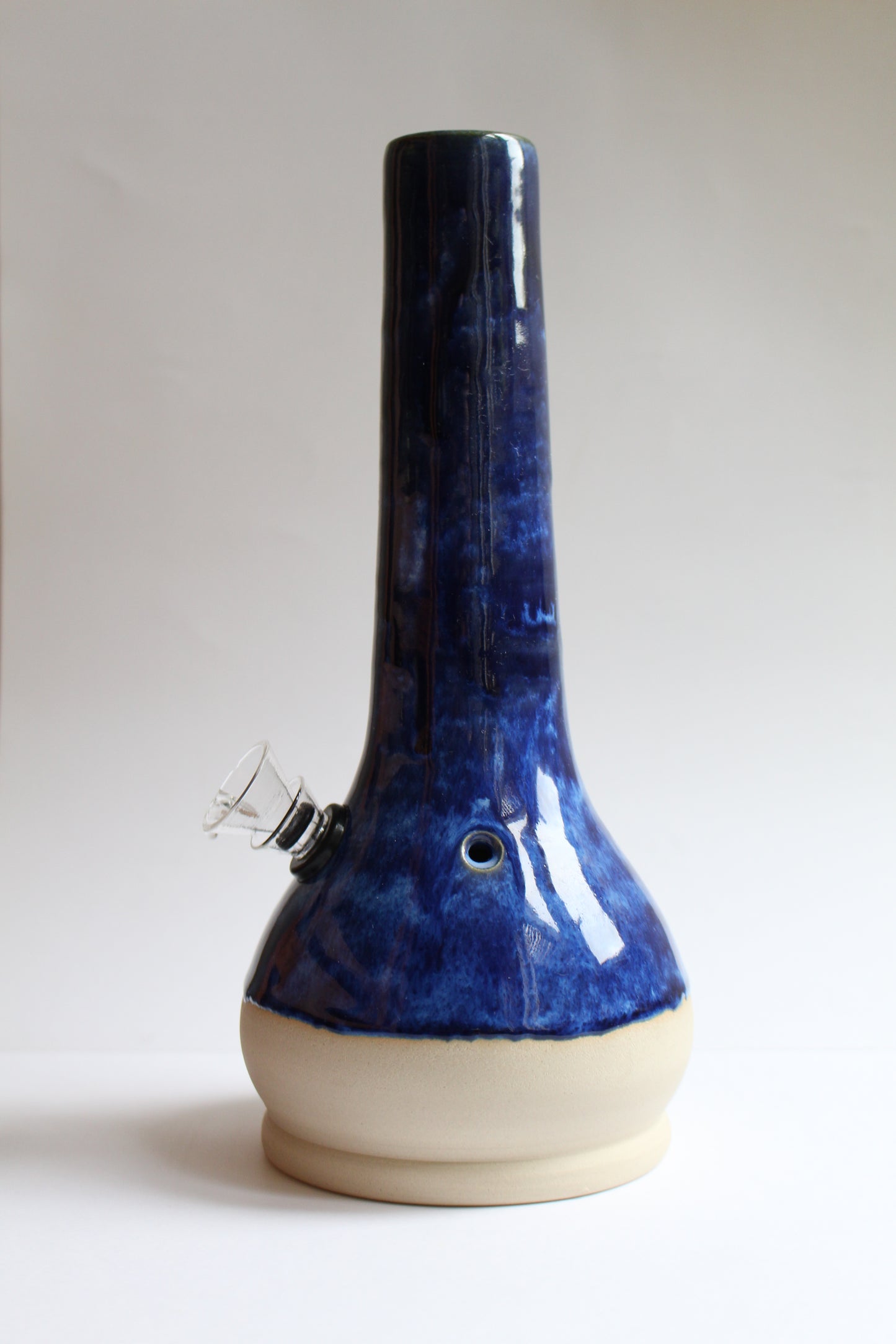 Denim blue vase