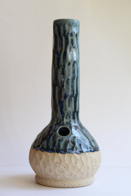 Dark blue & textured vase