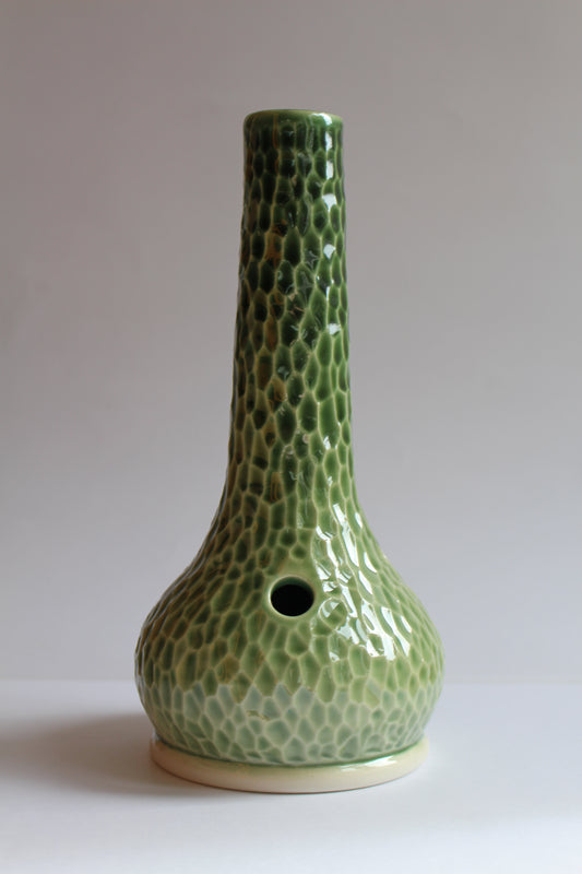 Jade green textured vase (second)