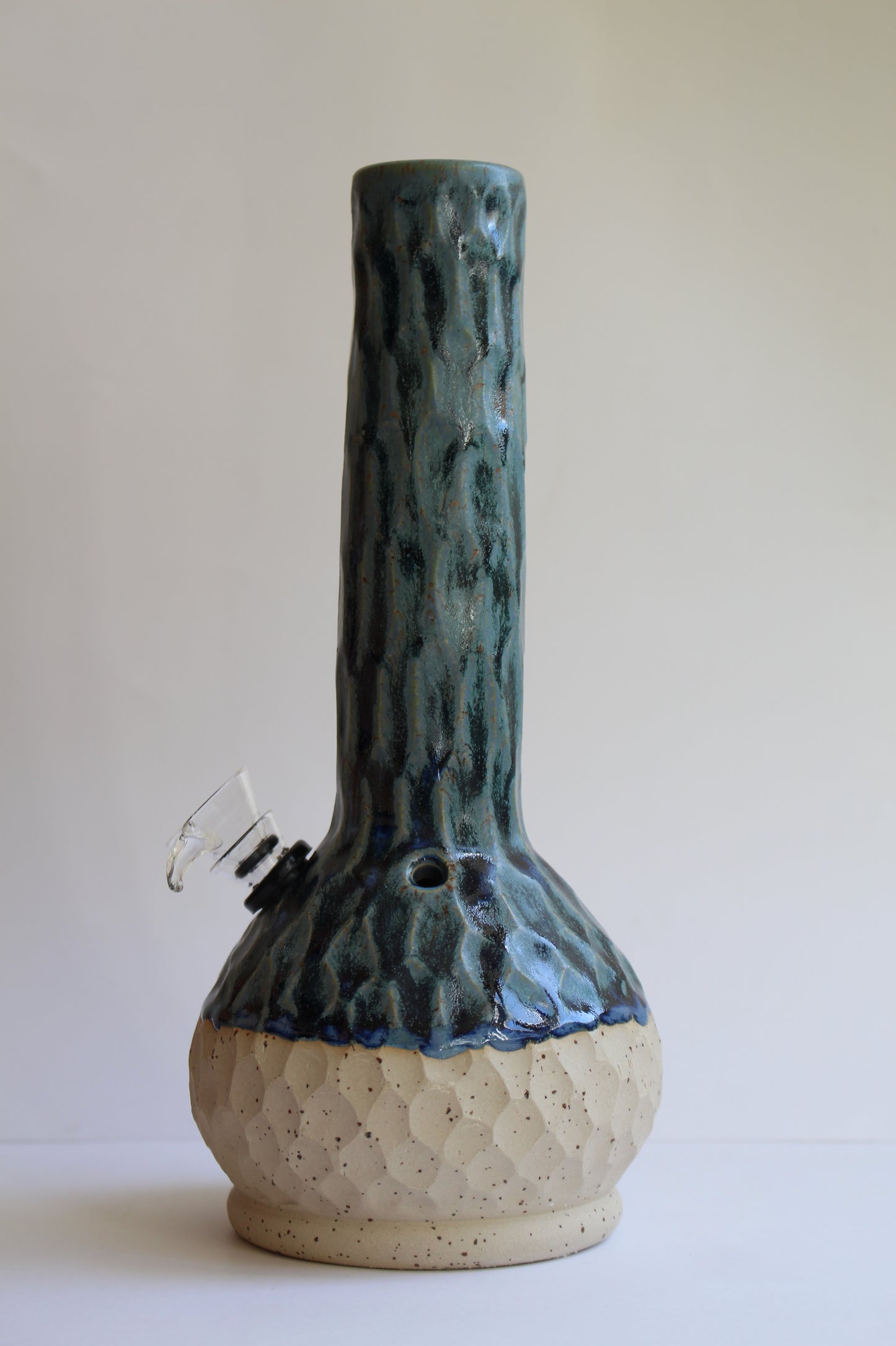 Dark blue & textured vase