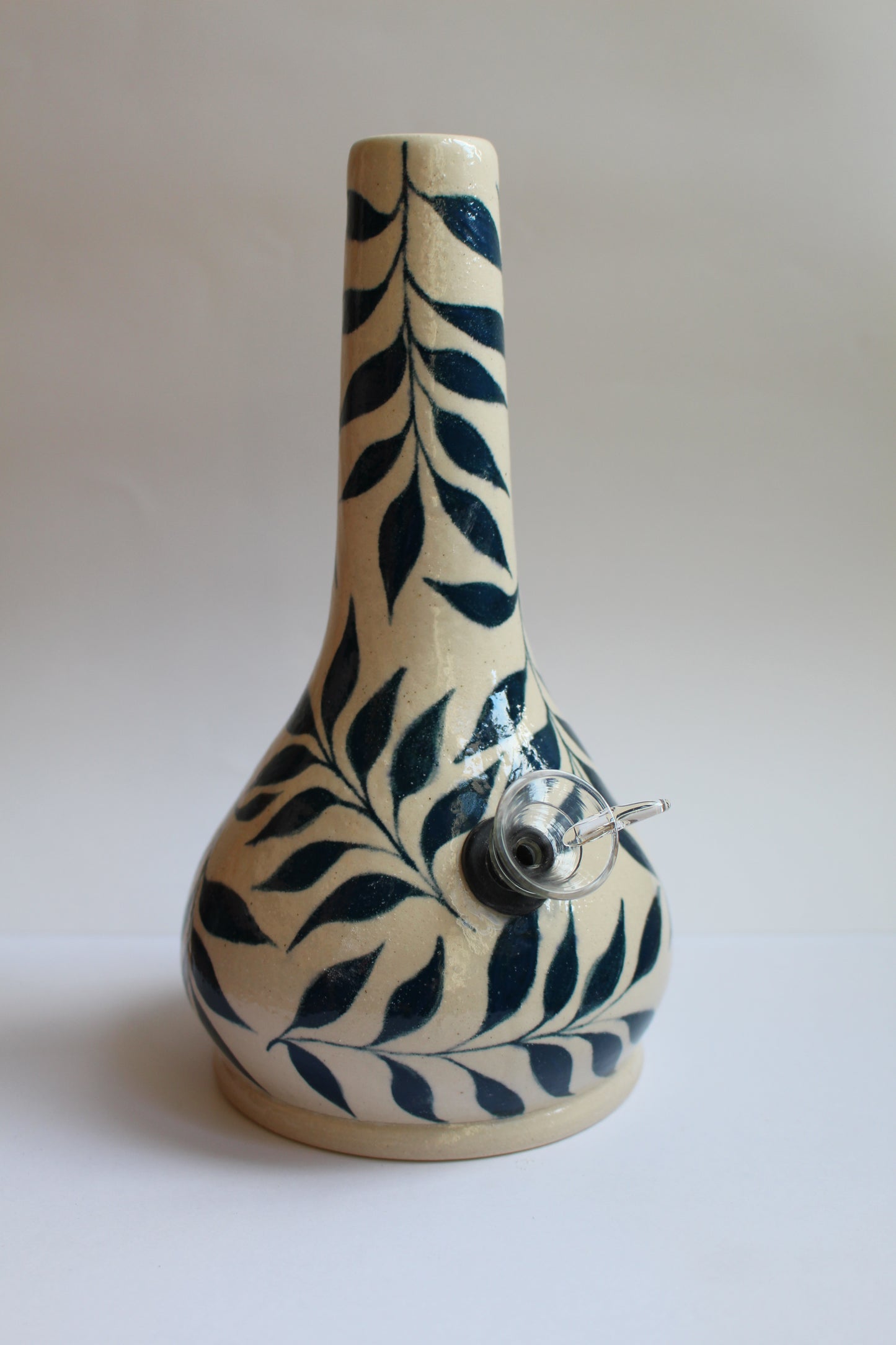 Handpainted leafy vase (second)