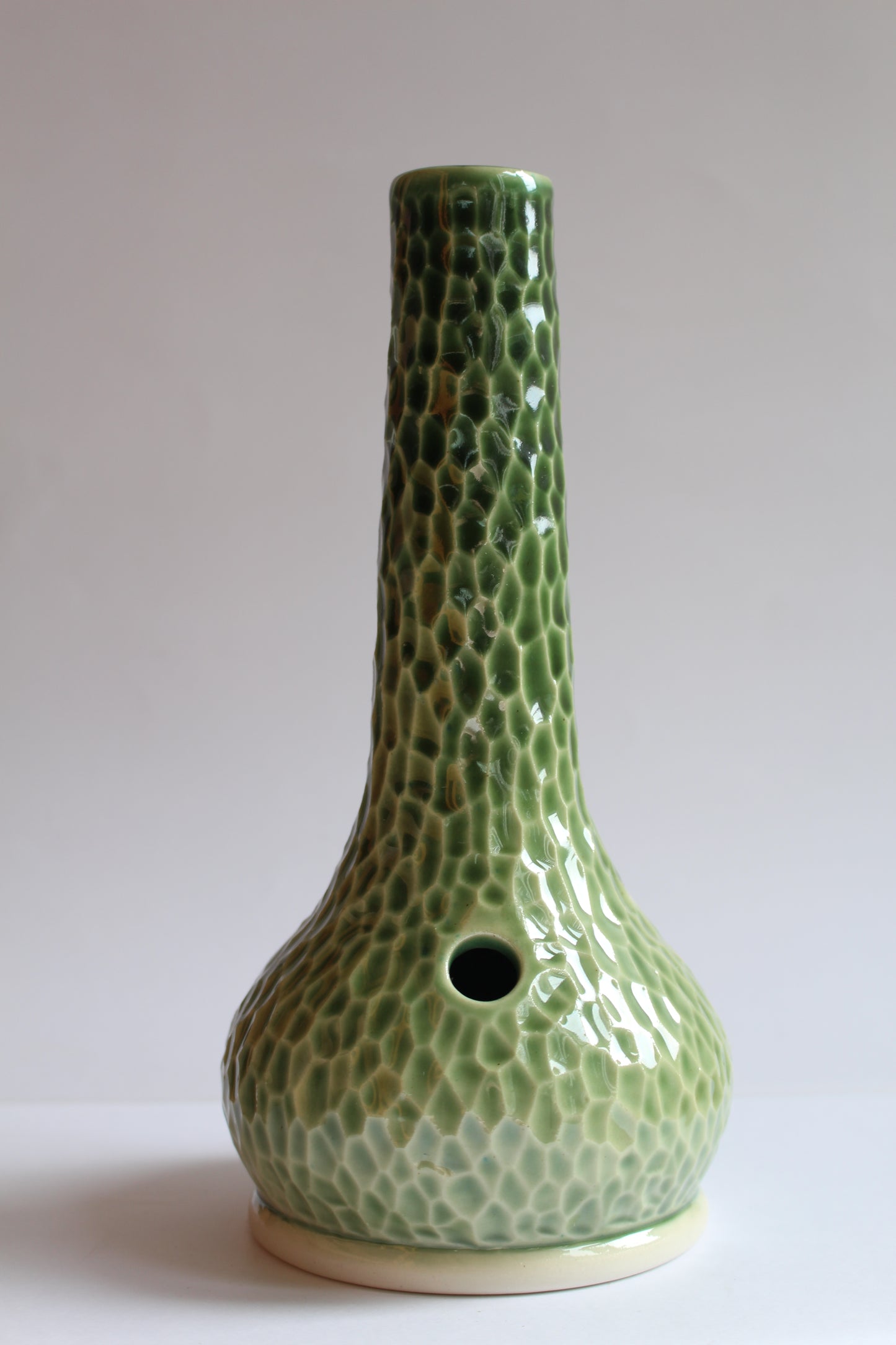 Jade green textured vase (second)