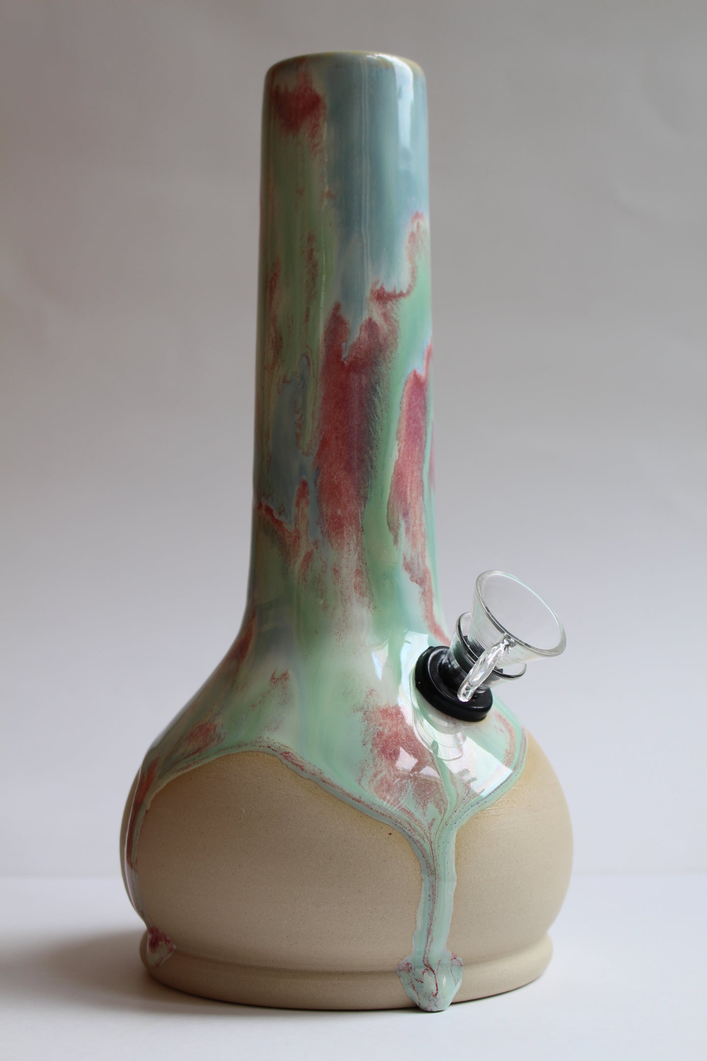 Colourful swirl vase