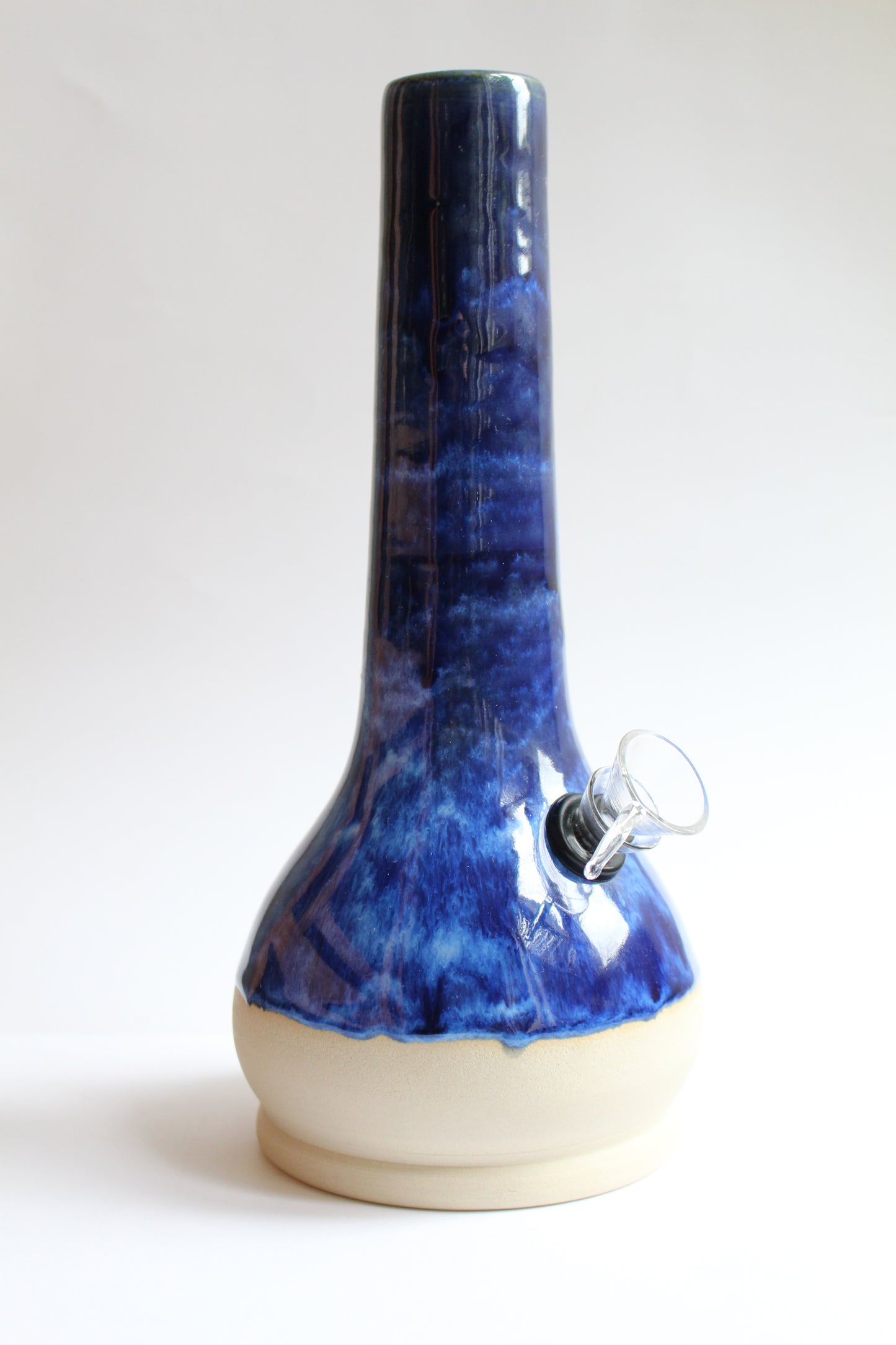 Denim blue vase