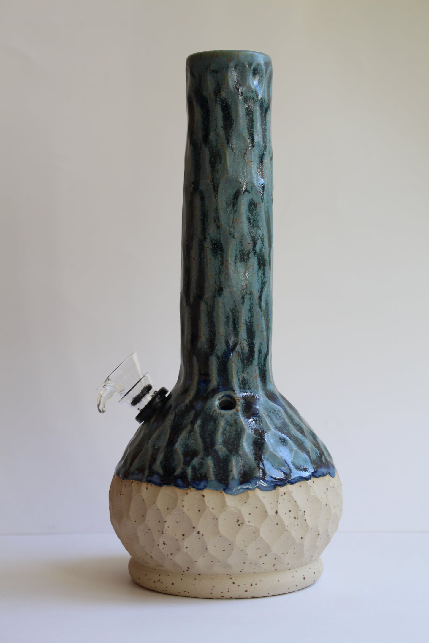 Dark blue & textured vase