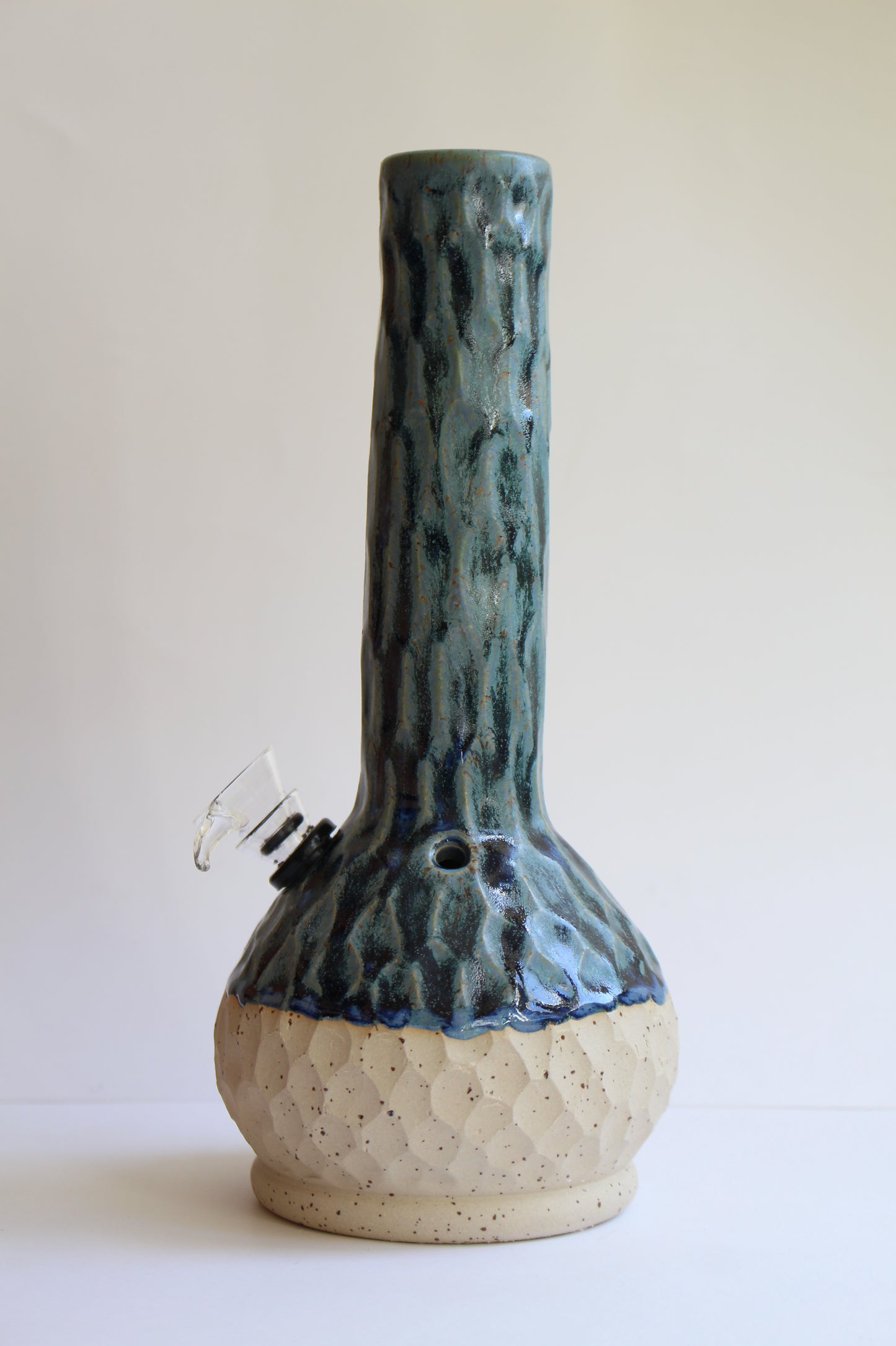 Dark blue & textured vase