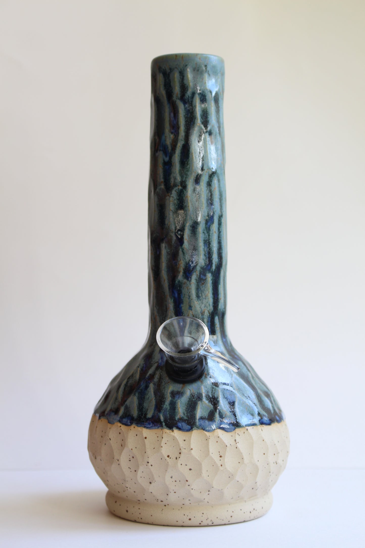 Dark blue & textured vase