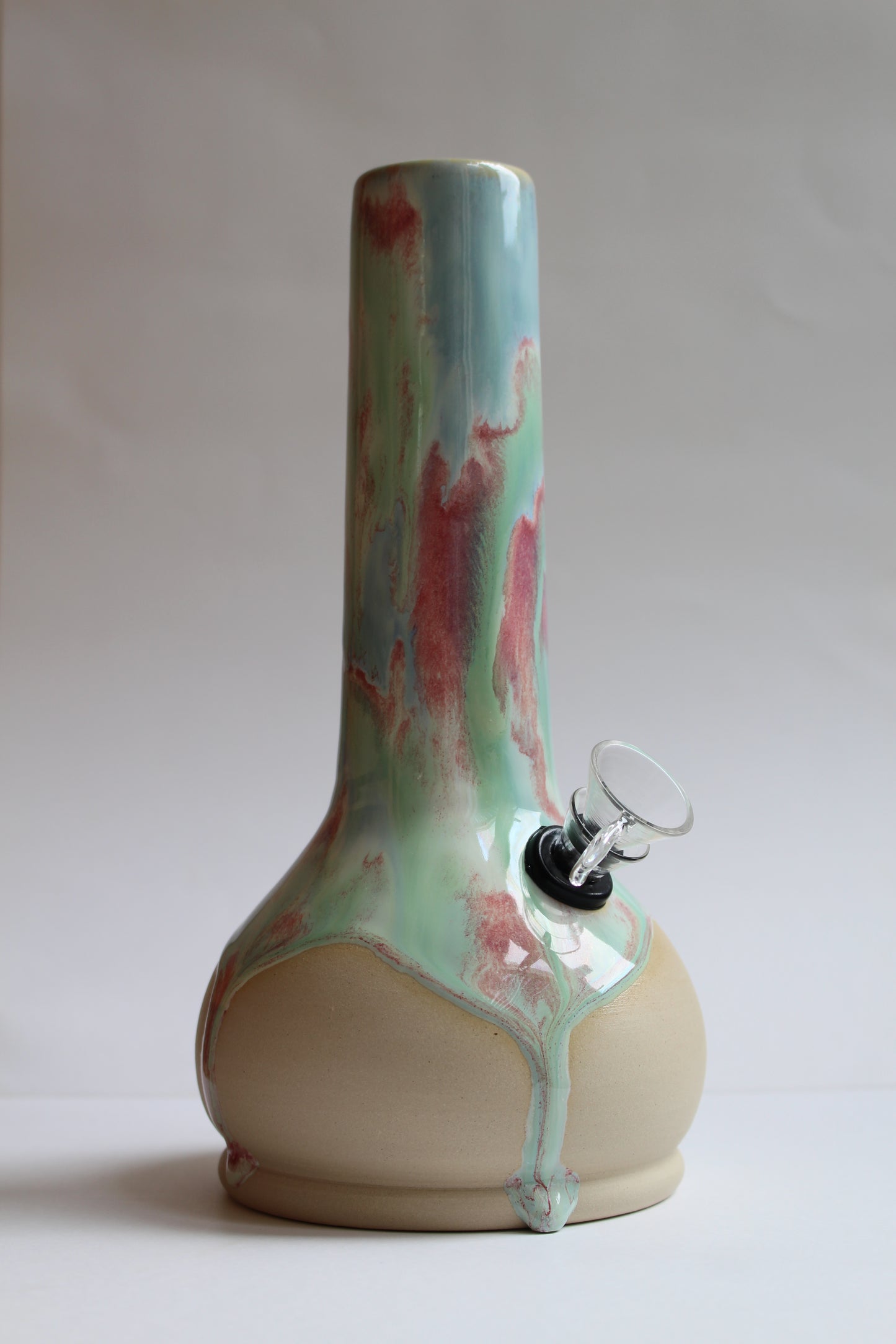 Colourful swirl vase