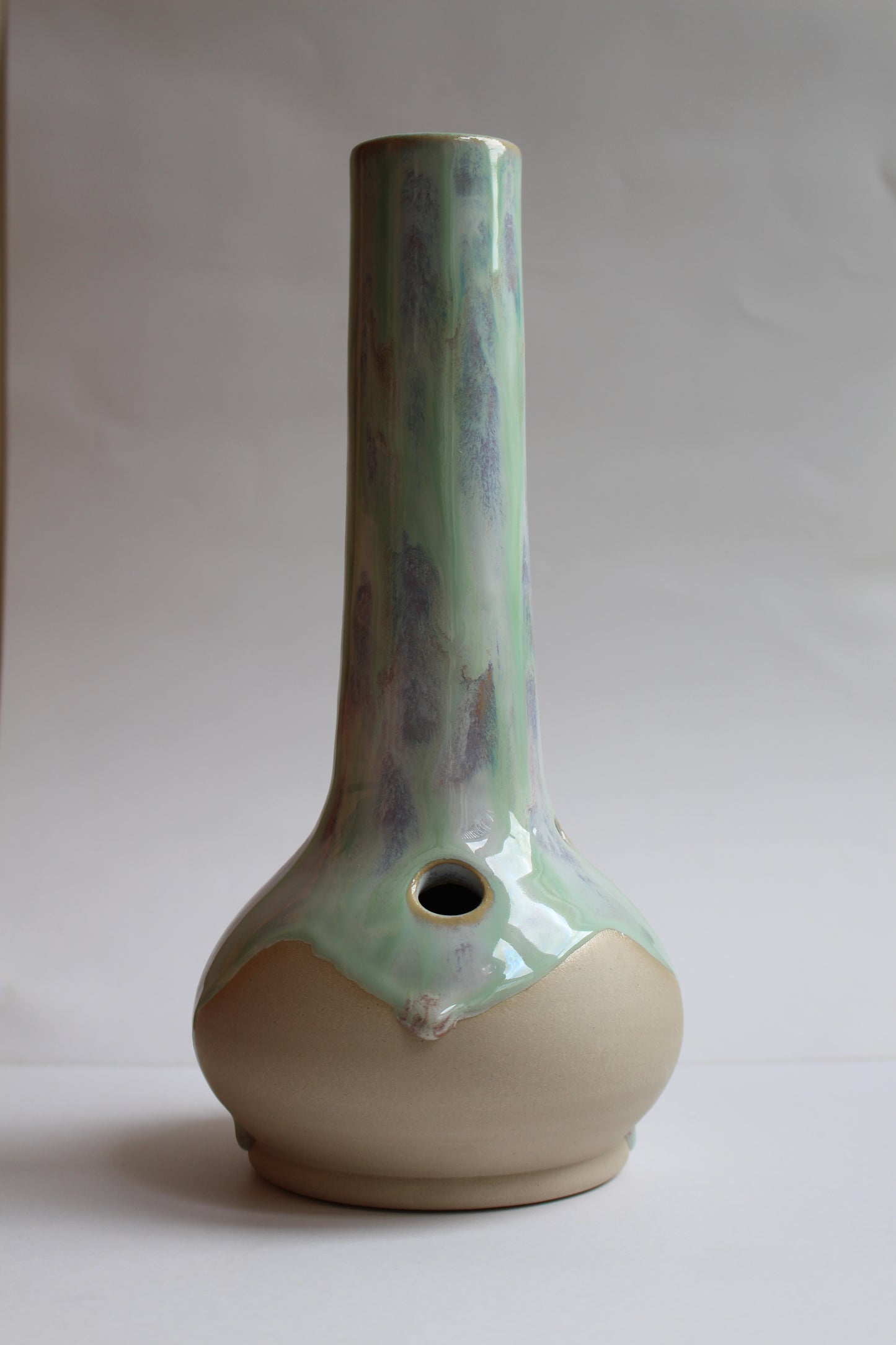 Green and purple vase