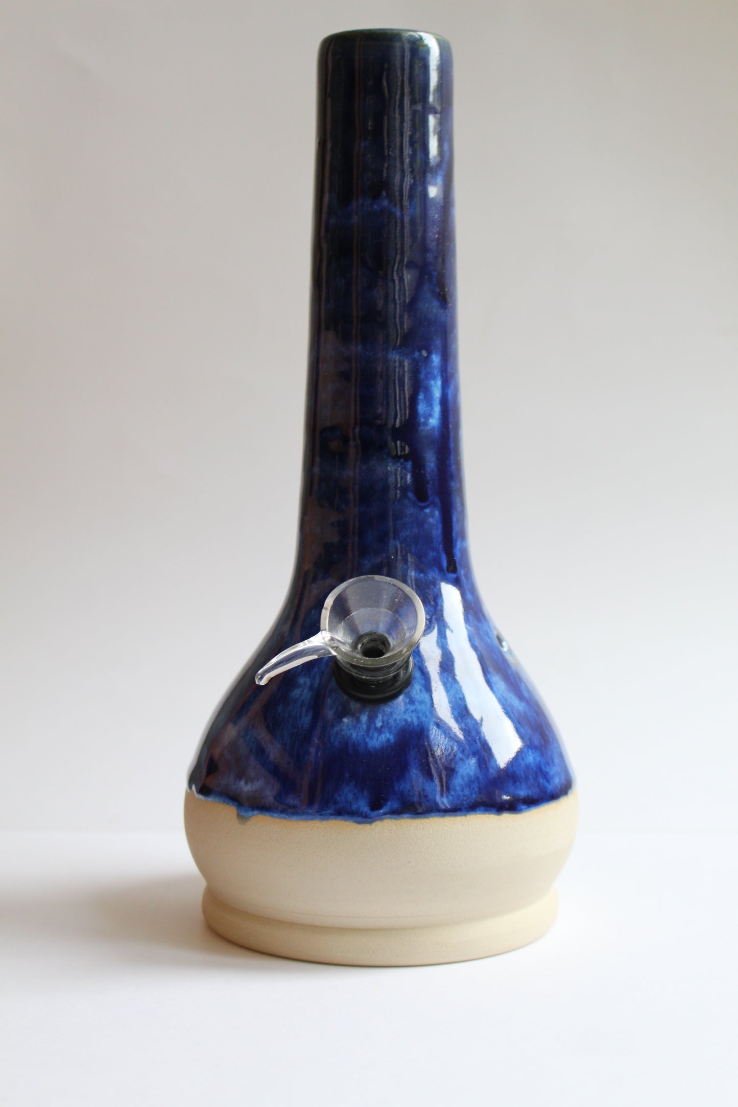 Denim blue vase