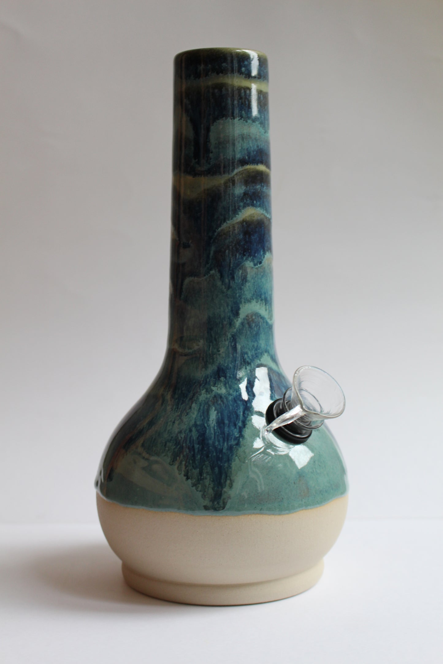 Blue sand vase