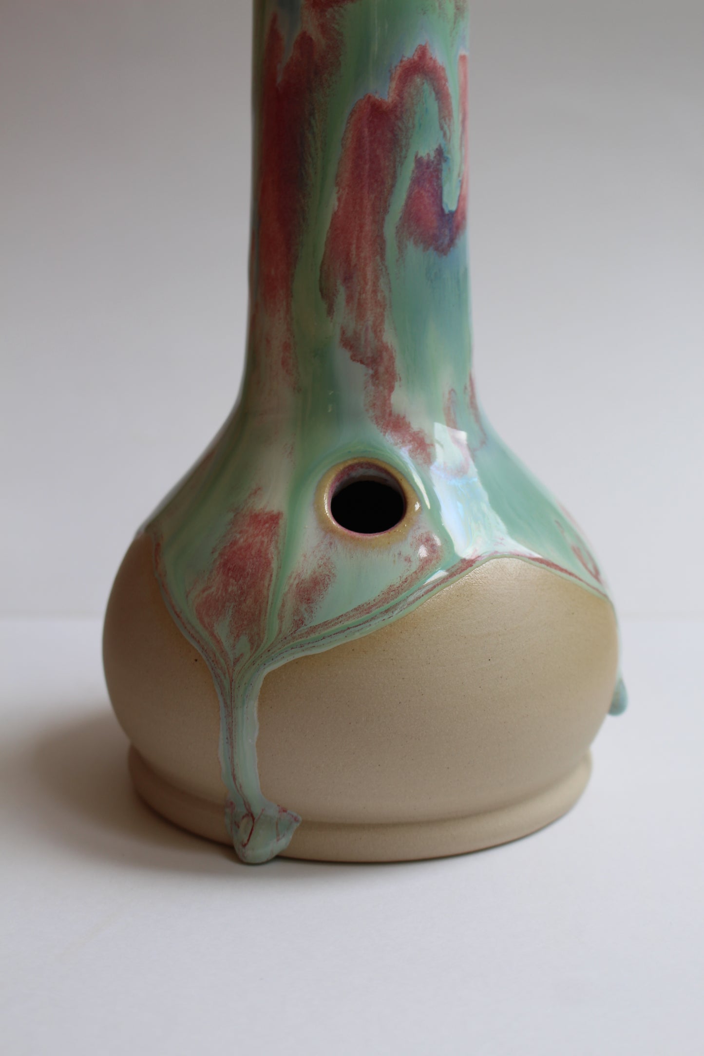 Colourful swirl vase