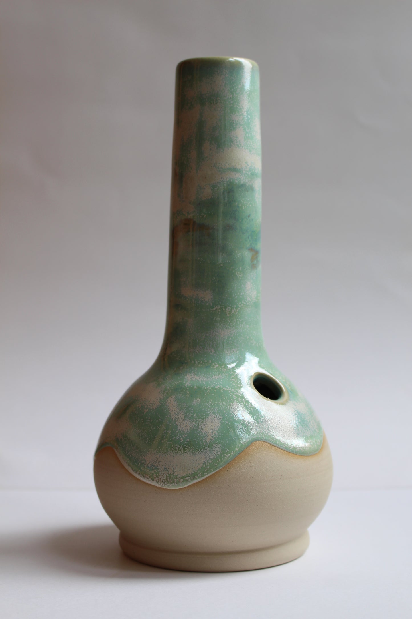 Wavey green vase