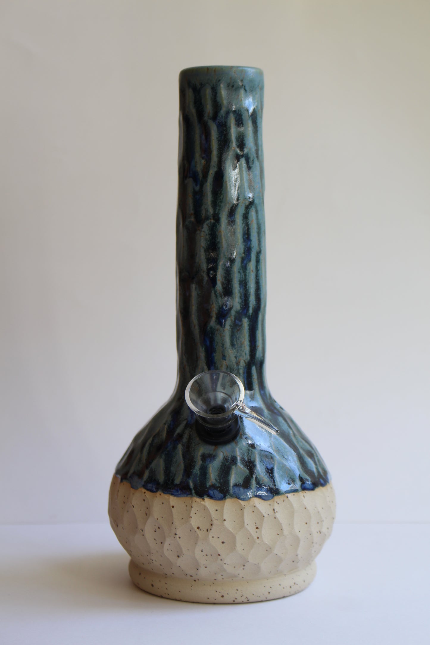 Dark blue & textured vase