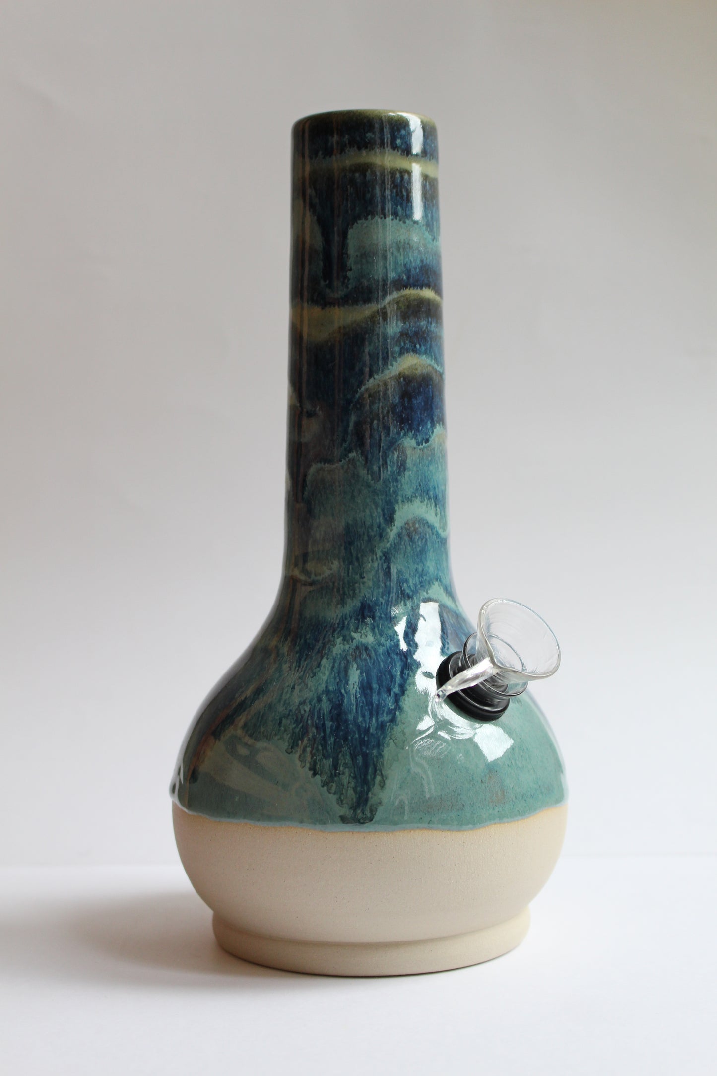 Blue sand vase