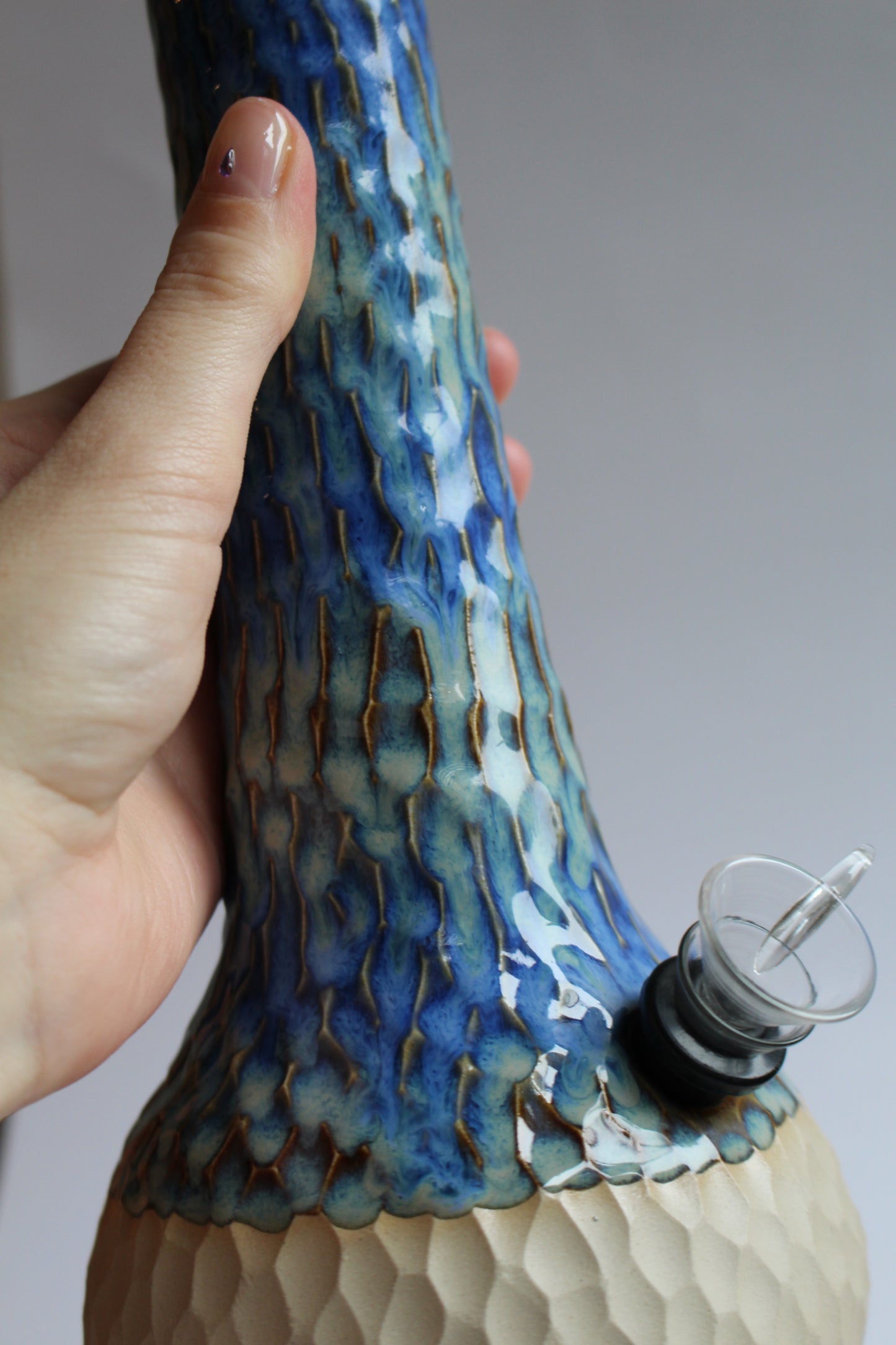 Blue mermaid vase