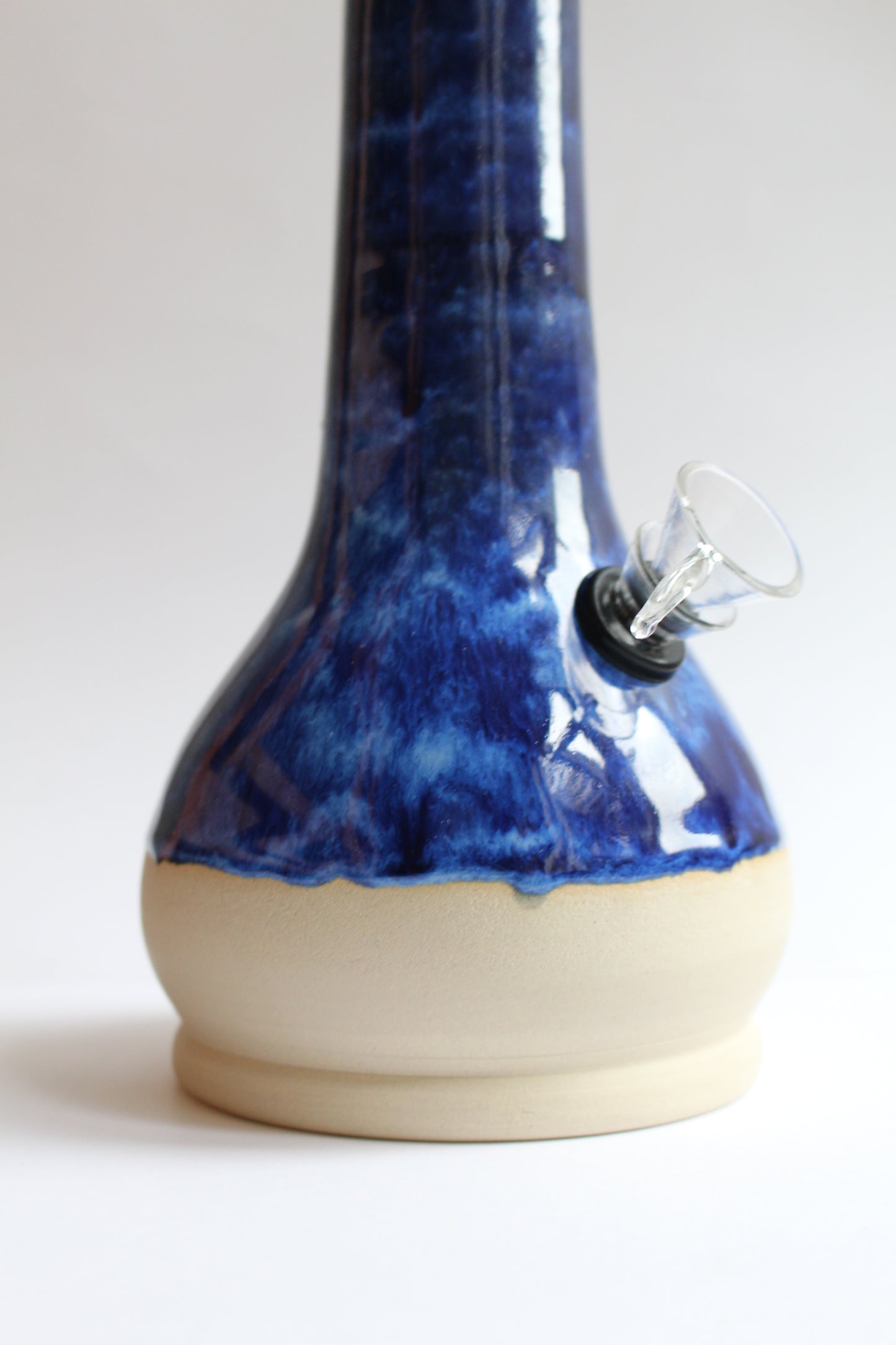 Denim blue vase